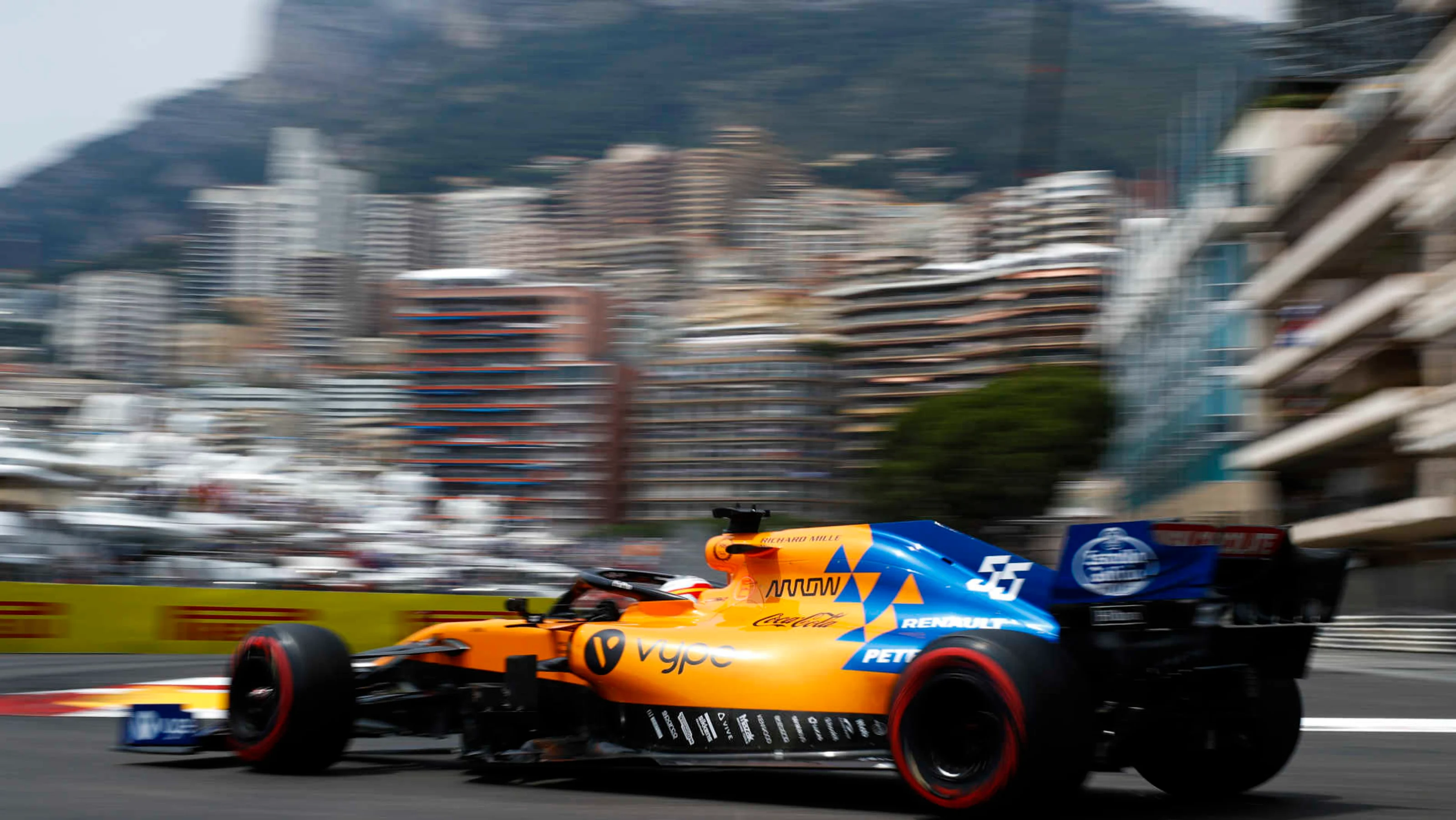 MONTE CARLO, MONACO - MAY 25: Carlos Sainz Jr., McLaren MCL34 during the Monaco GP at Monte Carlo