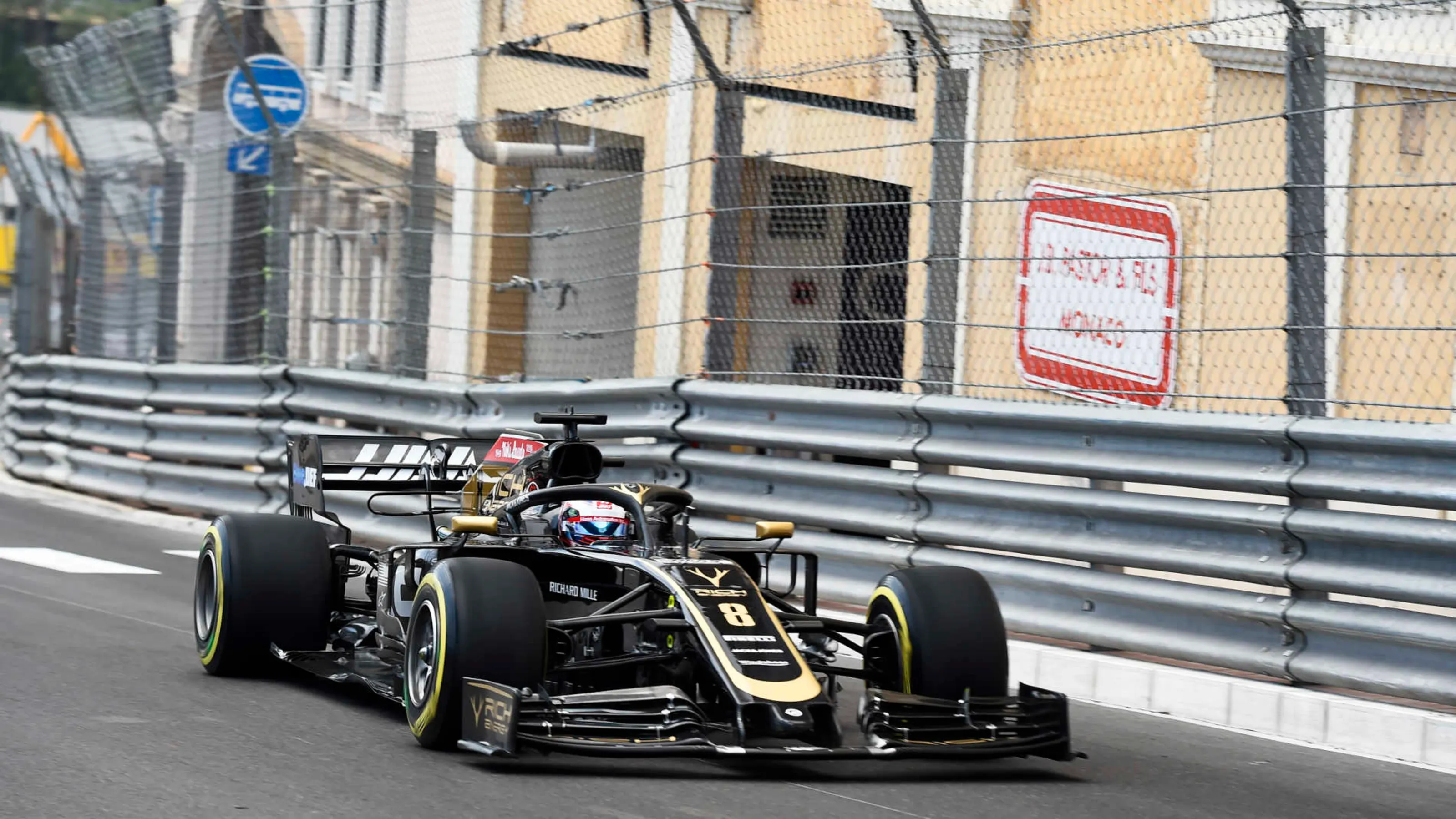 MONTE CARLO, MONACO - MAY 23: Romain Grosjean, Haas VF-19 during the Monaco GP at Monte Carlo on