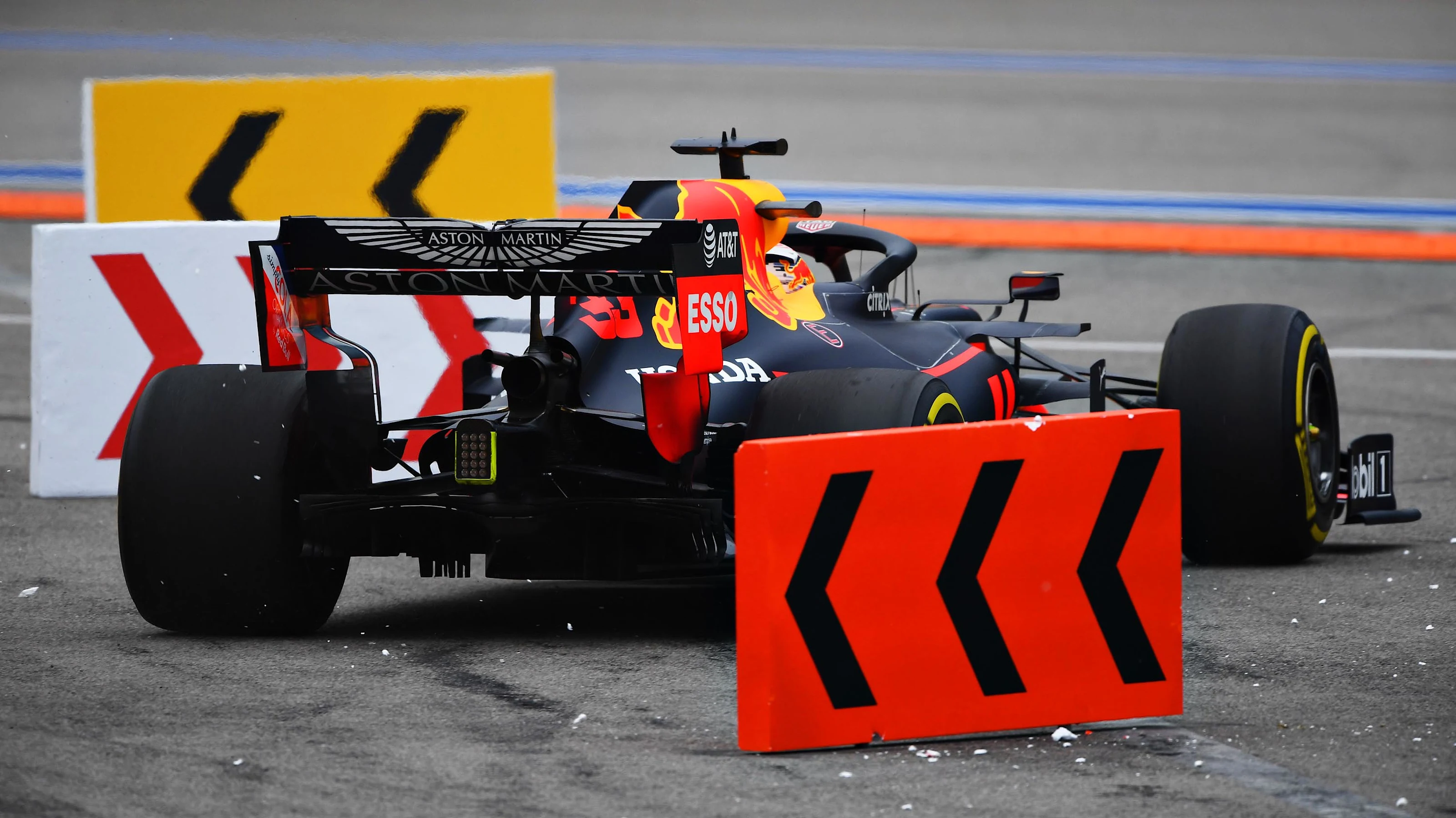 SOCHI, RUSSIA - SEPTEMBER 27: Max Verstappen of the Netherlands driving the (33) Aston Martin Red