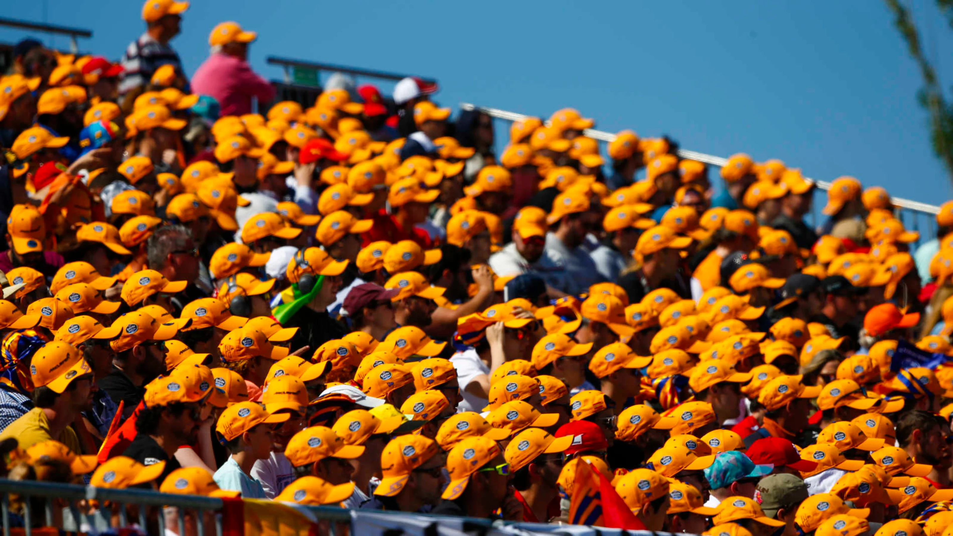 CIRCUIT DE BARCELONA-CATALUNYA, SPAIN - MAY 12: Fans in the Carlos Sainz Jnr grandstand during the
