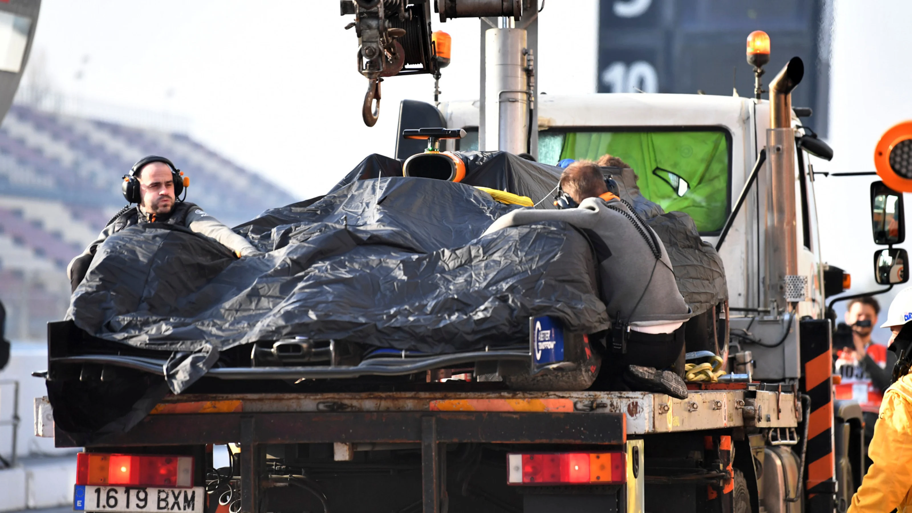 CIRCUIT DE BARCELONA-CATALUNYA, SPAIN - FEBRUARY 21: The car of Lando Norris, McLaren MCL34 is
