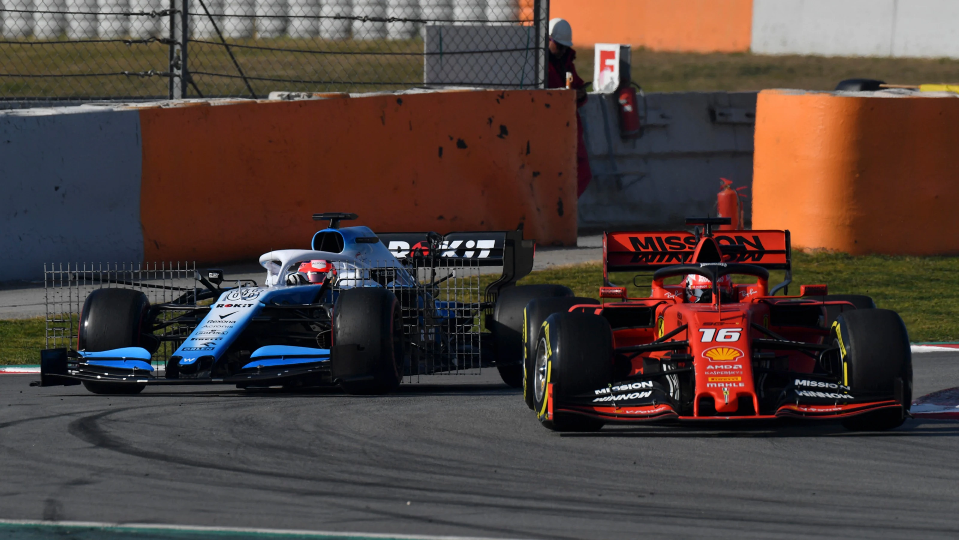 CIRCUIT DE BARCELONA-CATALUNYA, SPAIN - FEBRUARY 21: Charles Leclerc, Ferrari SF90 and Robert