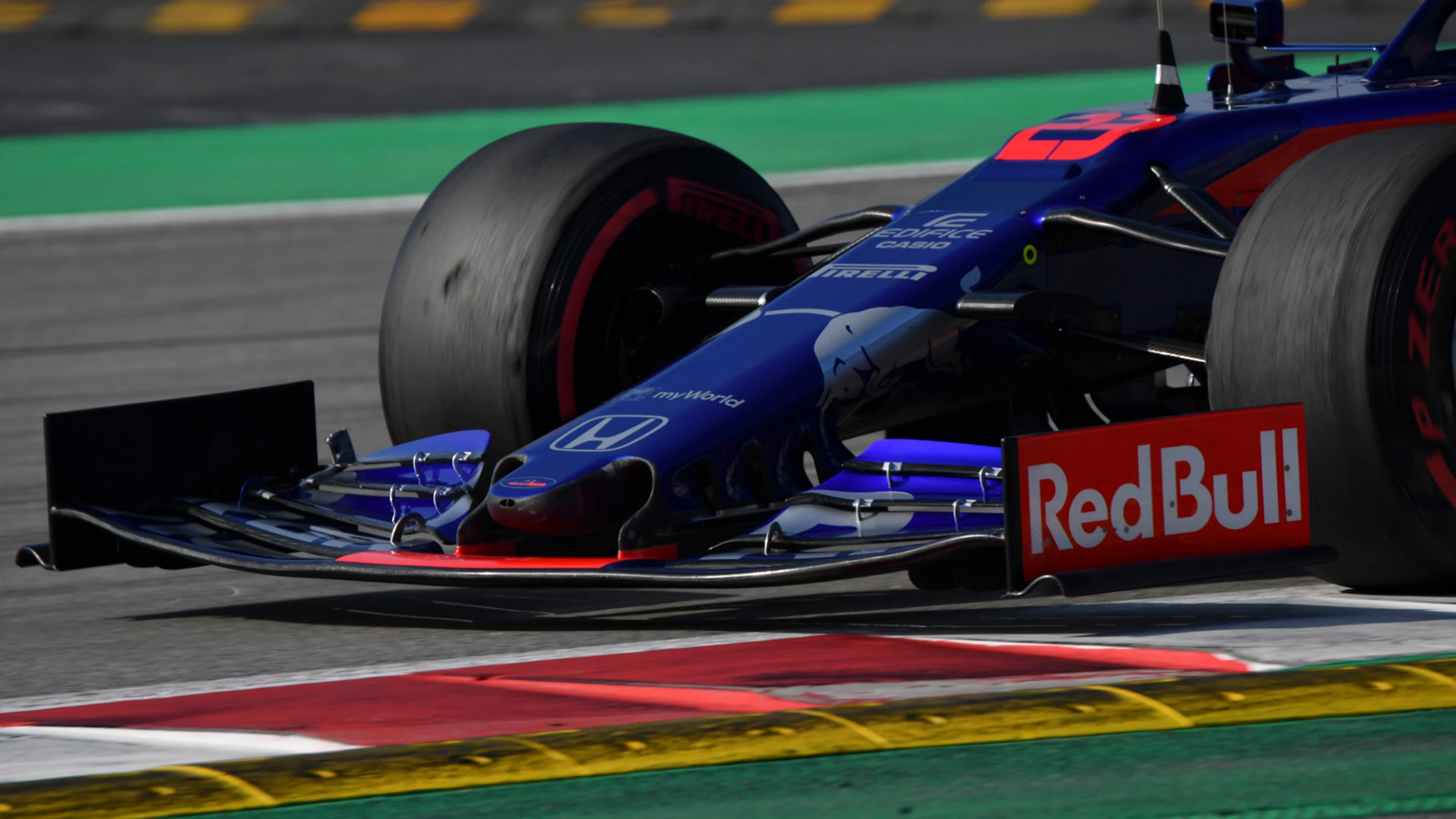 CIRCUIT DE BARCELONA-CATALUNYA, SPAIN - FEBRUARY 21: Scuderia Toro Rosso STR14 nose and front wing