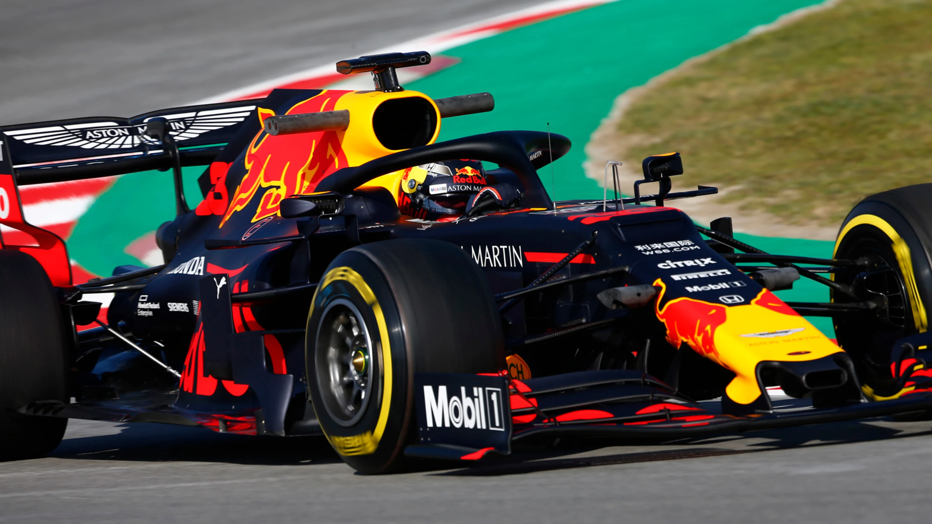 CIRCUIT DE BARCELONA-CATALUNYA, SPAIN - FEBRUARY 18: Max Verstappen, Red Bull Racing RB15 during