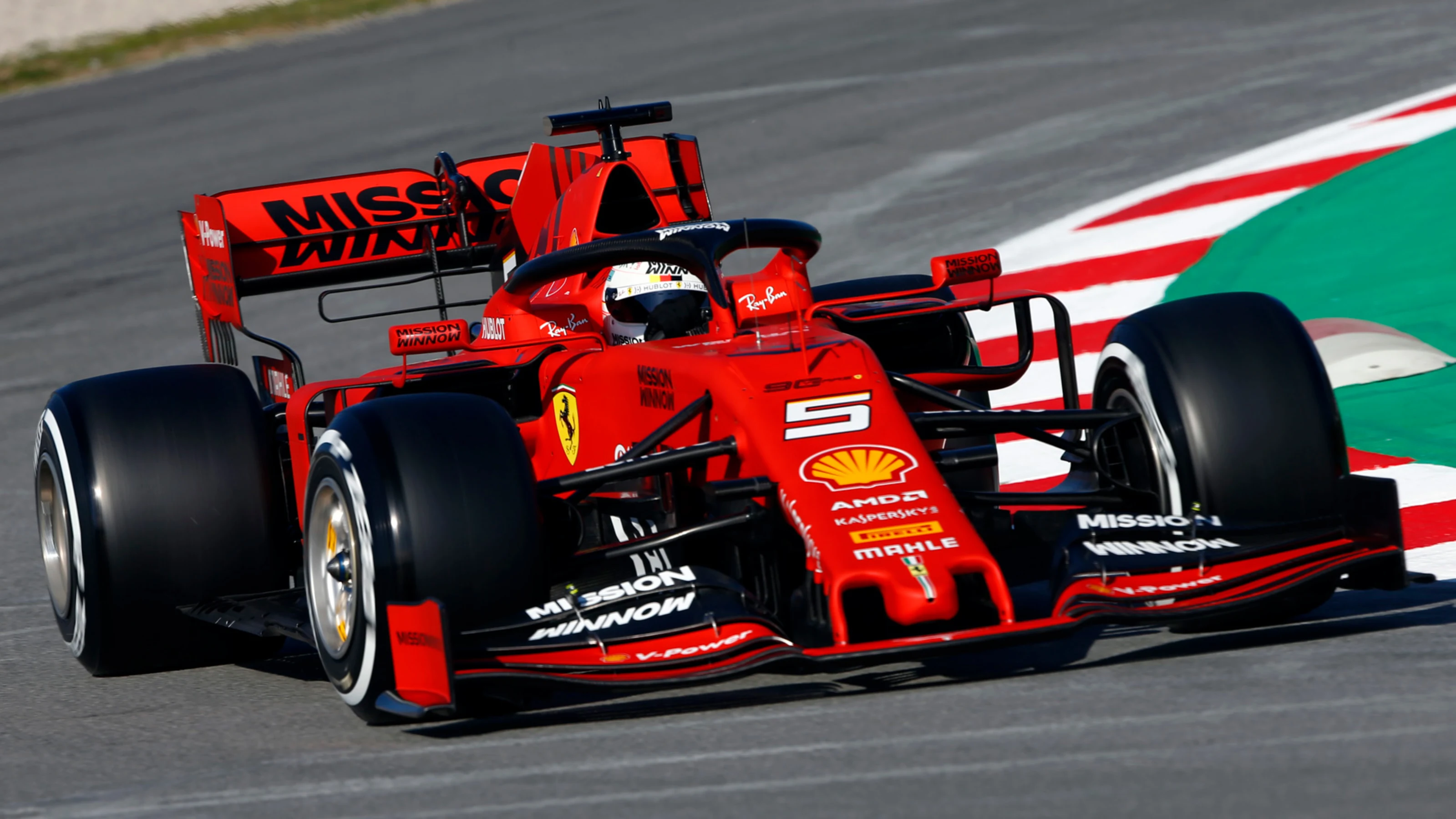 CIRCUIT DE BARCELONA-CATALUNYA, SPAIN - FEBRUARY 18: Sebastian Vettel, Ferrari SF90 during the