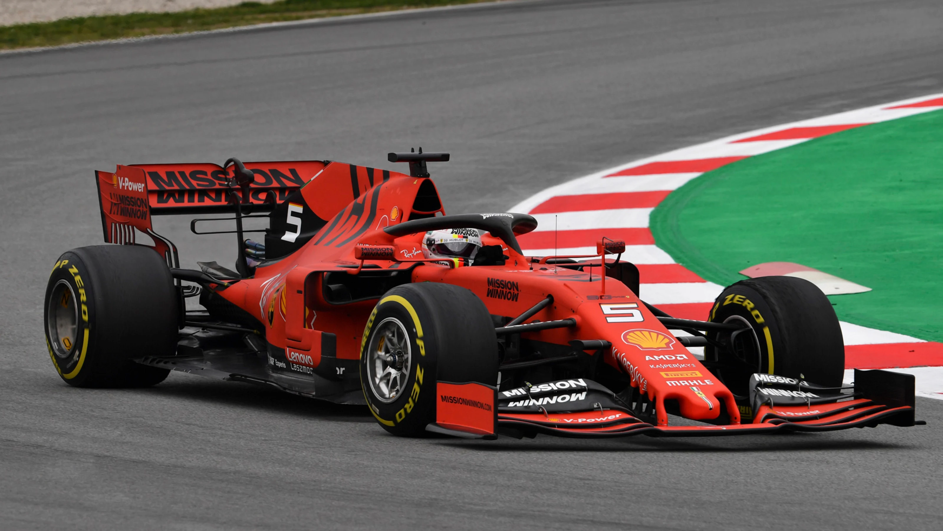 CIRCUIT DE BARCELONA-CATALUNYA, SPAIN - FEBRUARY 20: Sebastian Vettel, Ferrari SF90 during the