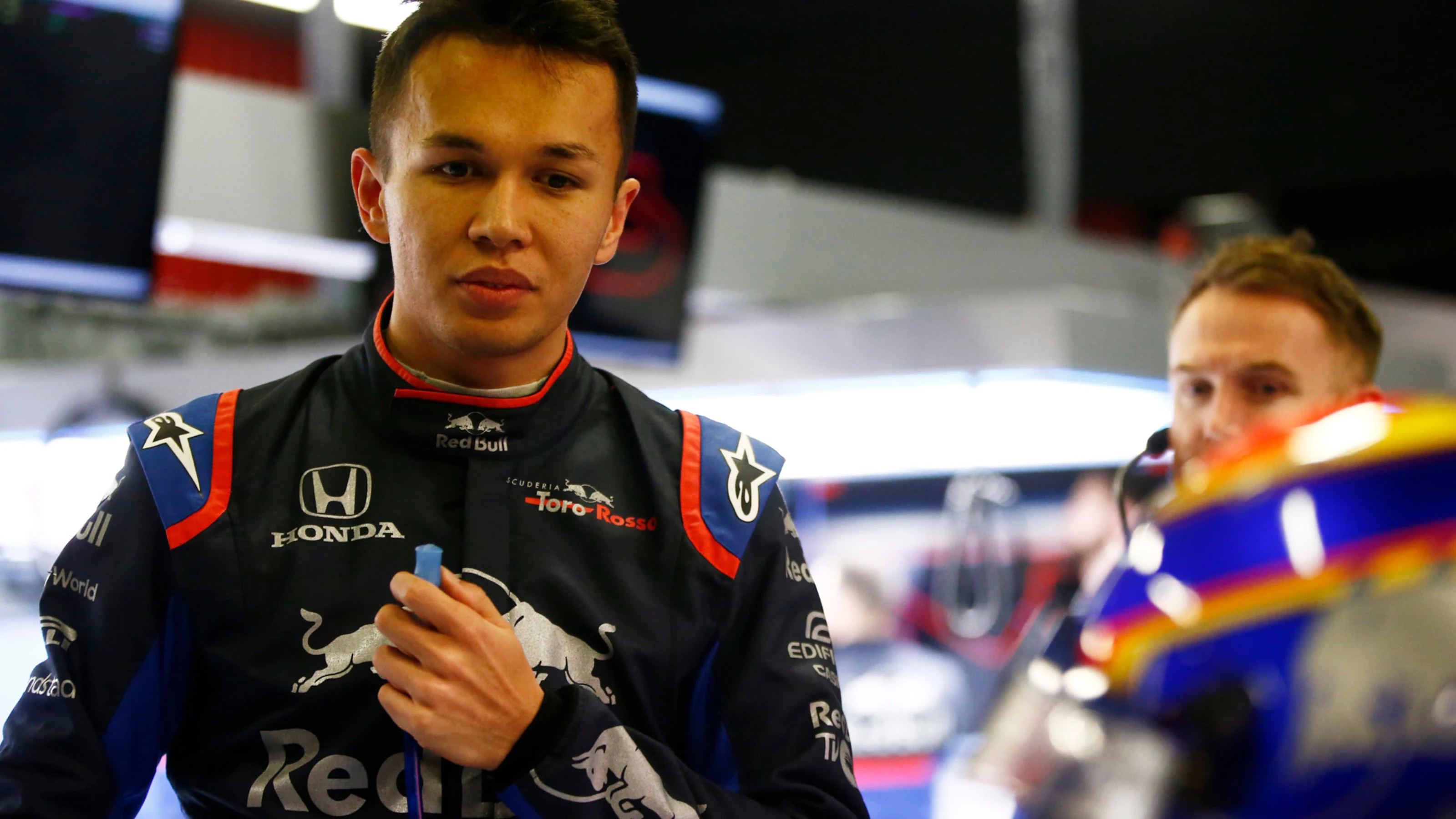CIRCUIT DE BARCELONA-CATALUNYA, SPAIN - FEBRUARY 19: Alex Albon, Scuderia Toro Rosso during the