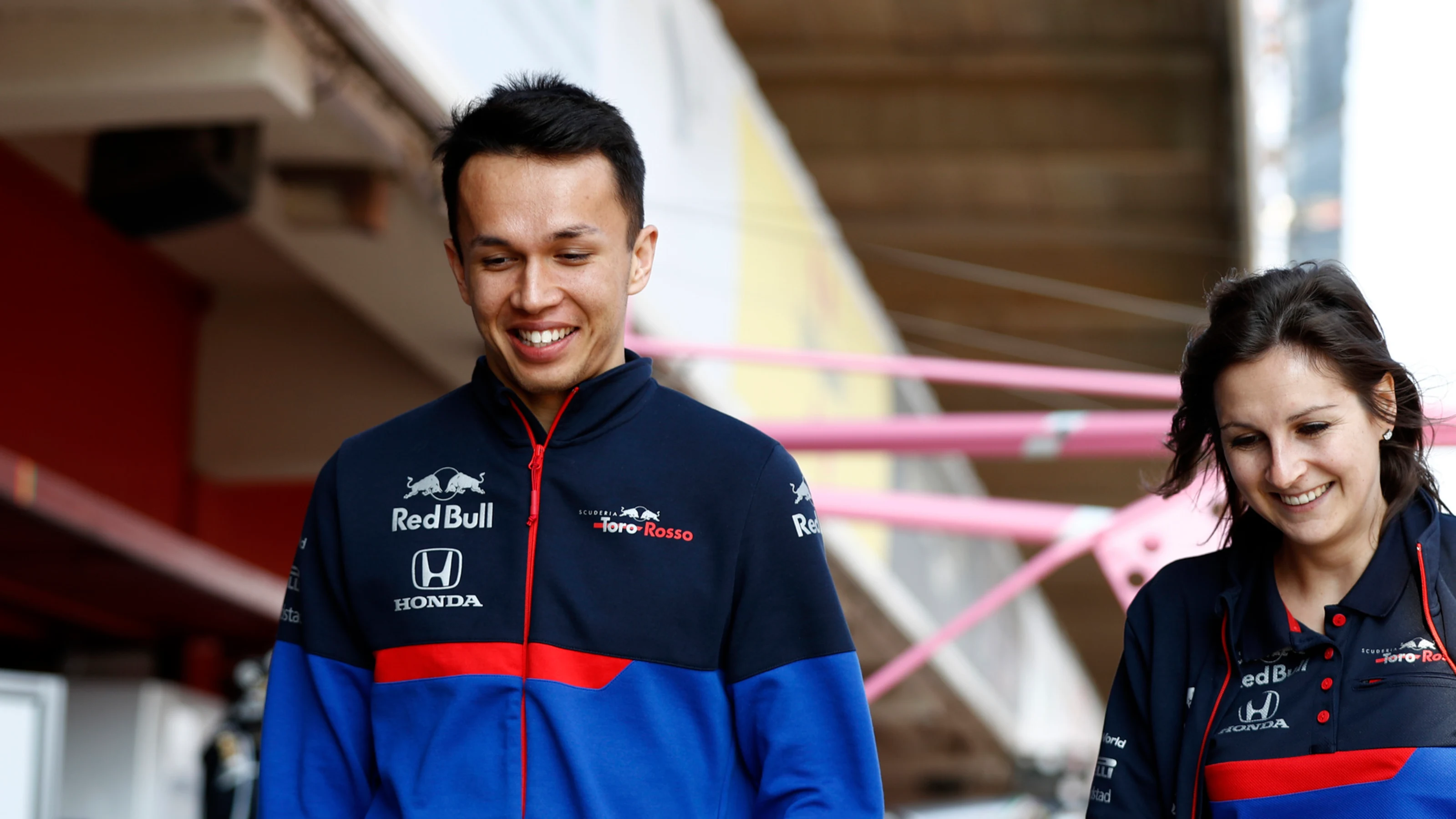 CIRCUIT DE BARCELONA-CATALUNYA, SPAIN - MARCH 01: Alex Albon, Scuderia Toro Rosso during the