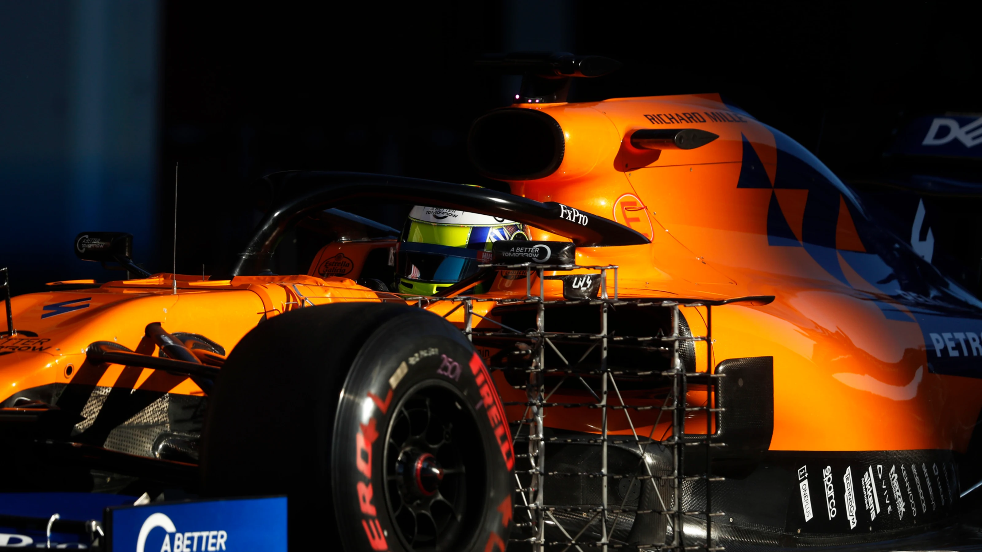 CIRCUIT DE BARCELONA-CATALUNYA, SPAIN - FEBRUARY 26: Lando Norris, McLaren MCL34 with aero sensors