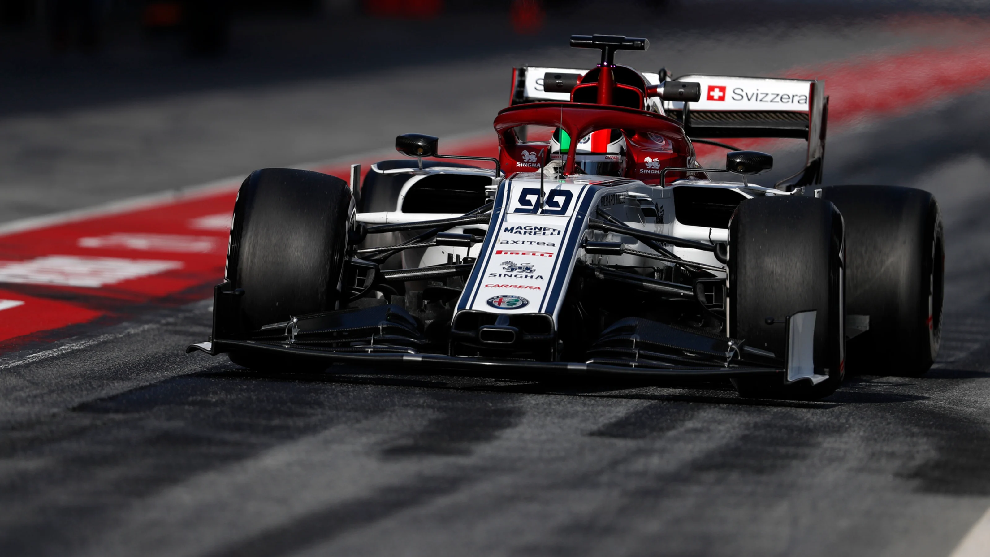 CIRCUIT DE BARCELONA-CATALUNYA, SPAIN - FEBRUARY 26: Antonio Giovinazzi, Alfa Romeo Racing C38