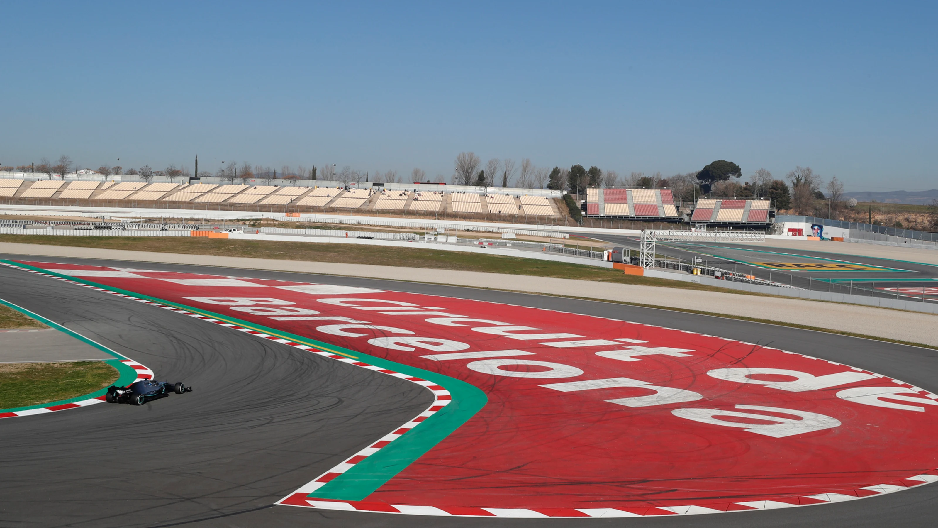 CIRCUIT DE BARCELONA-CATALUNYA, SPAIN - FEBRUARY 27: Valtteri Bottas, Mercedes-AMG F1 W10 EQ Power+
