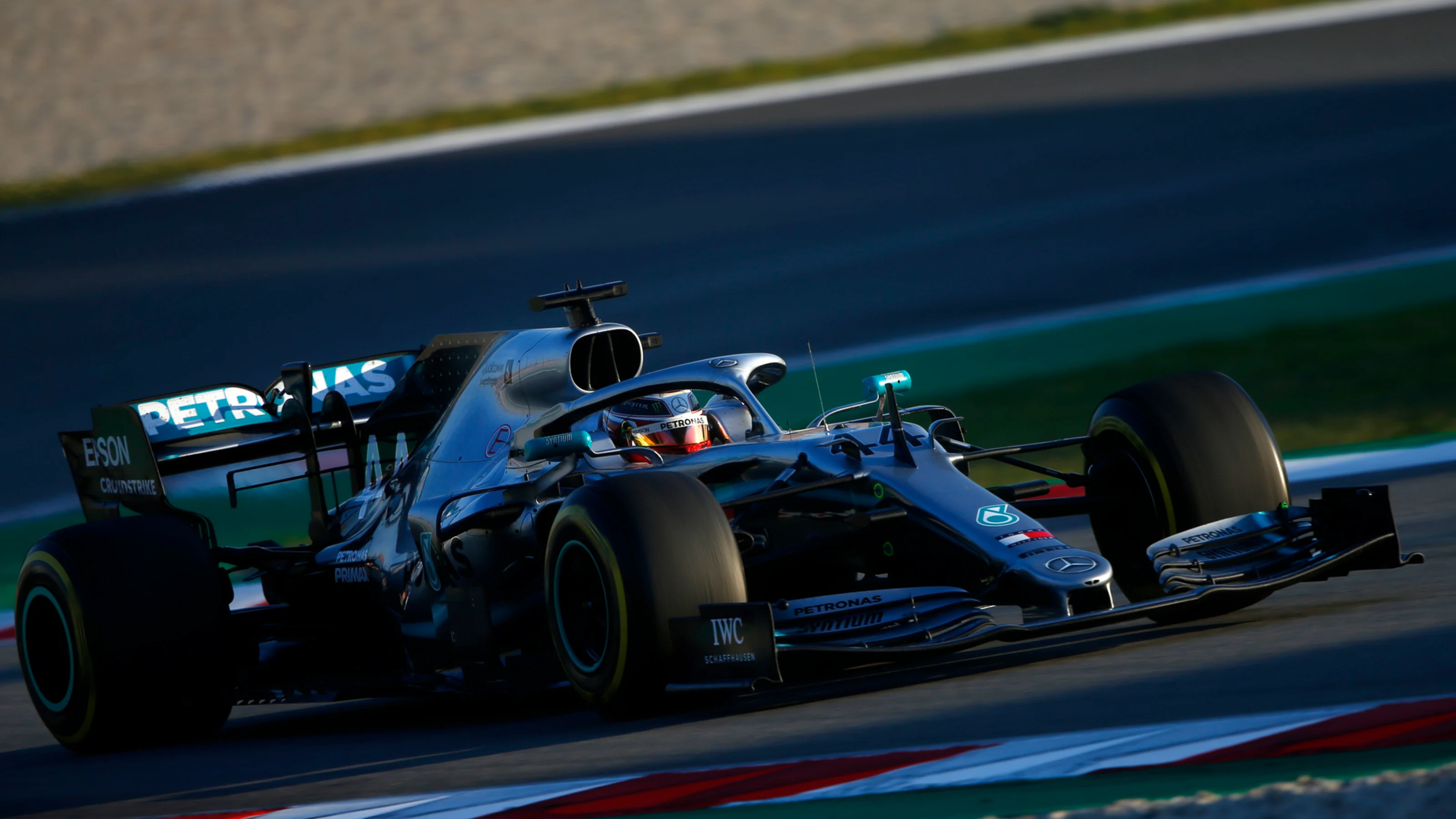 CIRCUIT DE BARCELONA-CATALUNYA, SPAIN - FEBRUARY 27: Lewis Hamilton, Mercedes-AMG F1 W10 EQ Power+