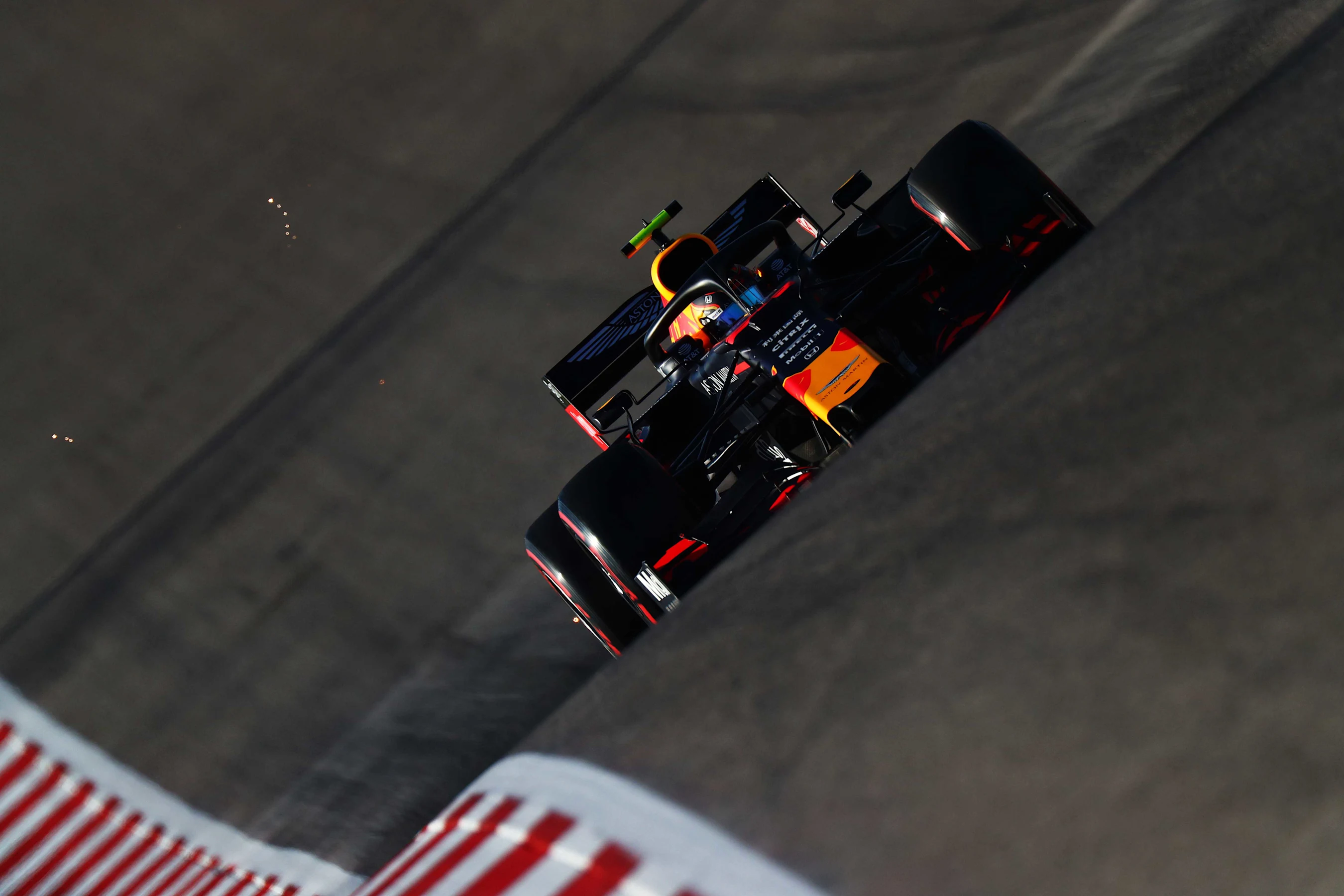 AUSTIN, TEXAS - NOVEMBER 02: Alexander Albon of Thailand driving the (23) Aston Martin Red Bull
