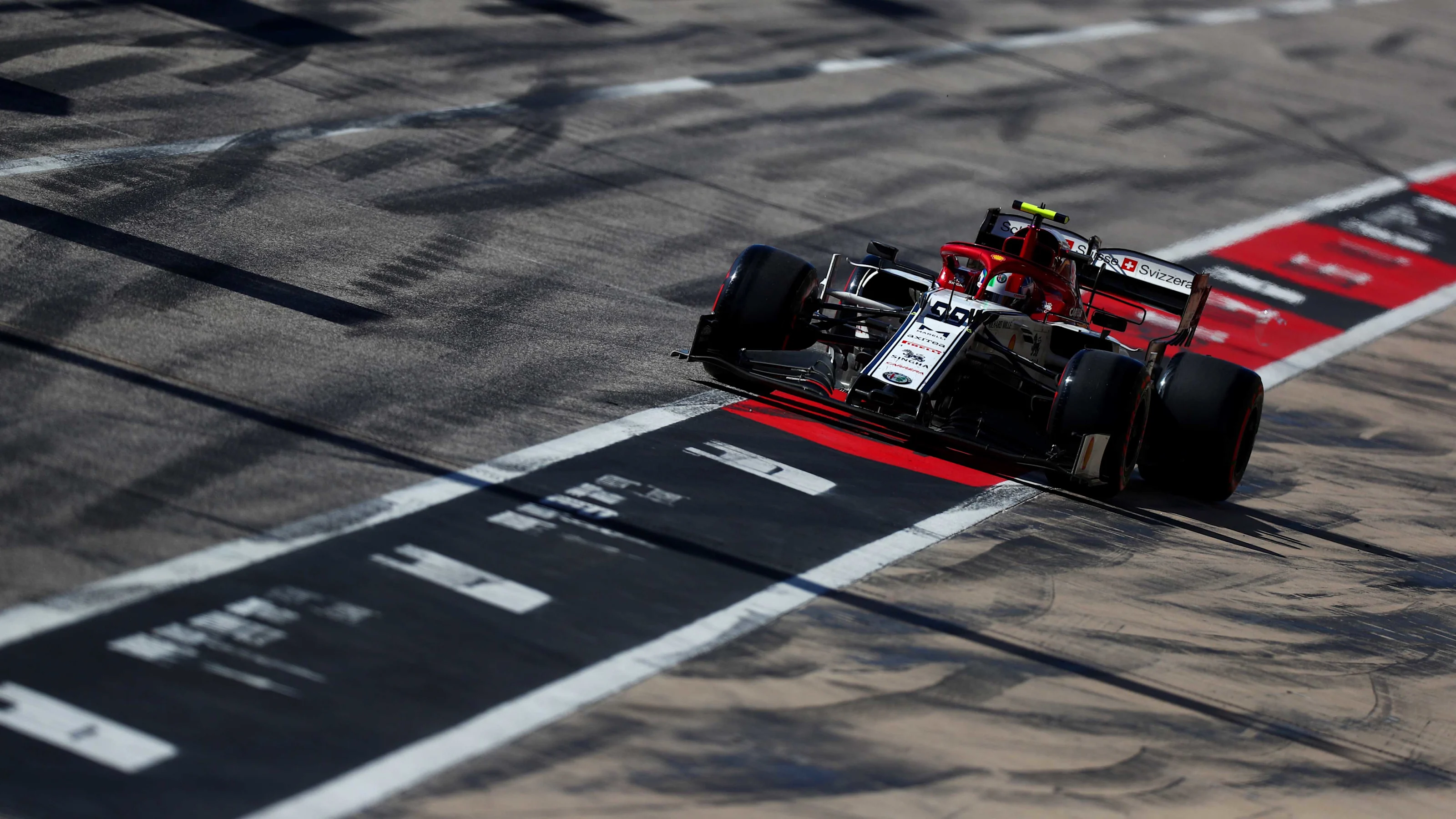 AUSTIN, TEXAS - NOVEMBER 03: Antonio Giovinazzi of Italy driving the (99) Alfa Romeo Racing C38