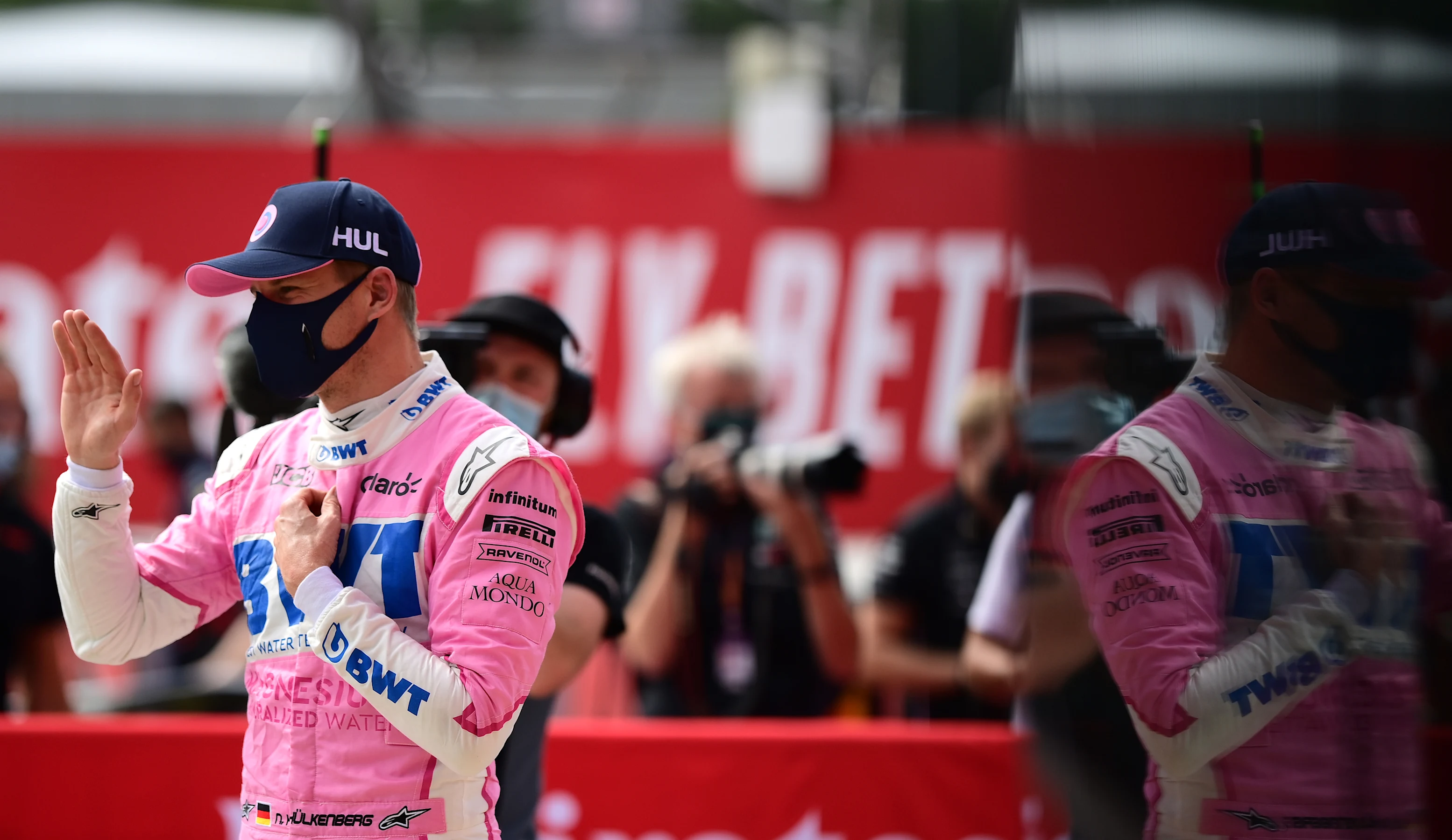 NORTHAMPTON, ENGLAND - AUGUST 08: Third placed qualifier Nico Hulkenberg of Germany and Racing