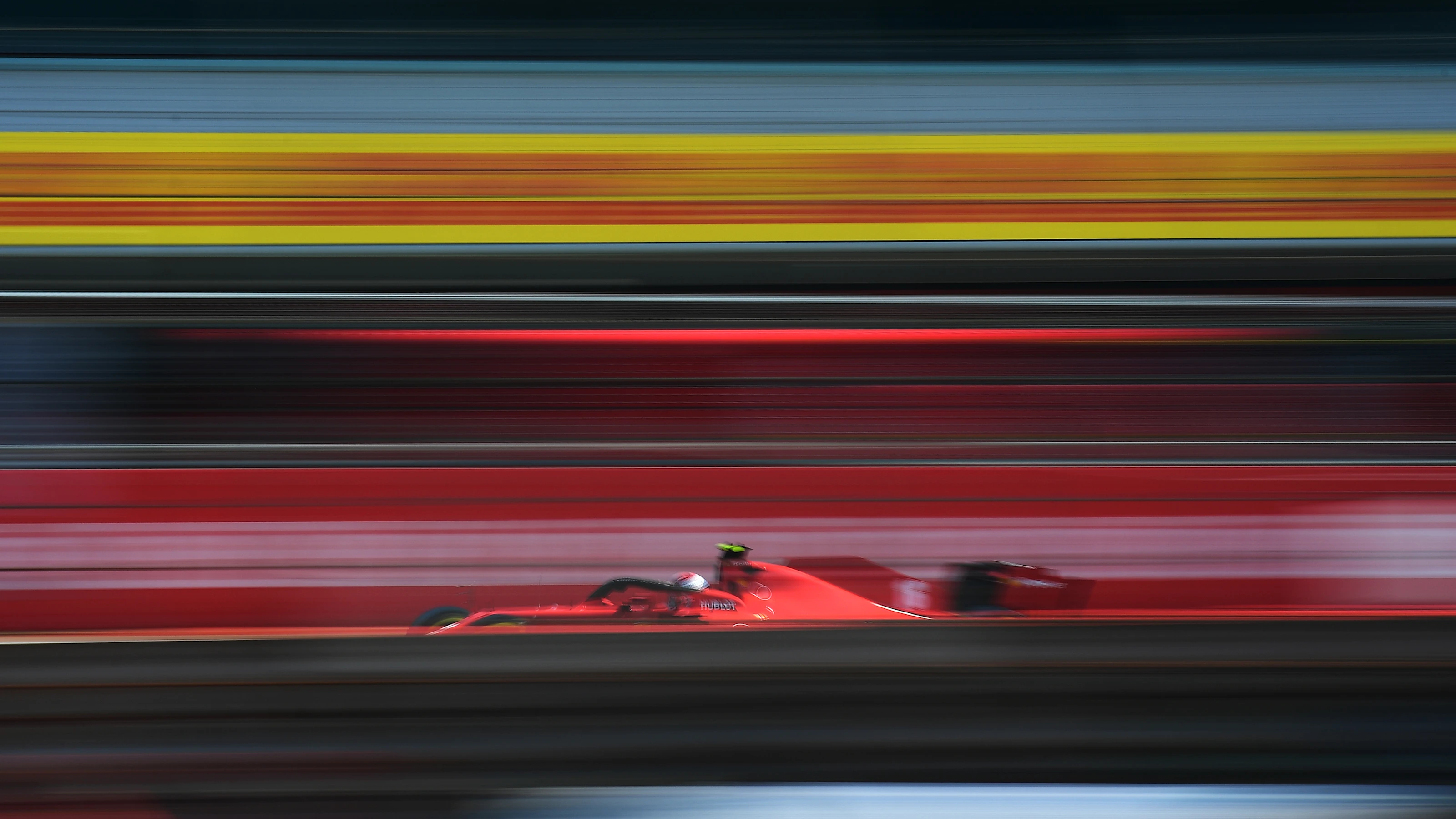 NORTHAMPTON, ENGLAND - AUGUST 09: Charles Leclerc of Monaco driving the (16) Scuderia Ferrari
