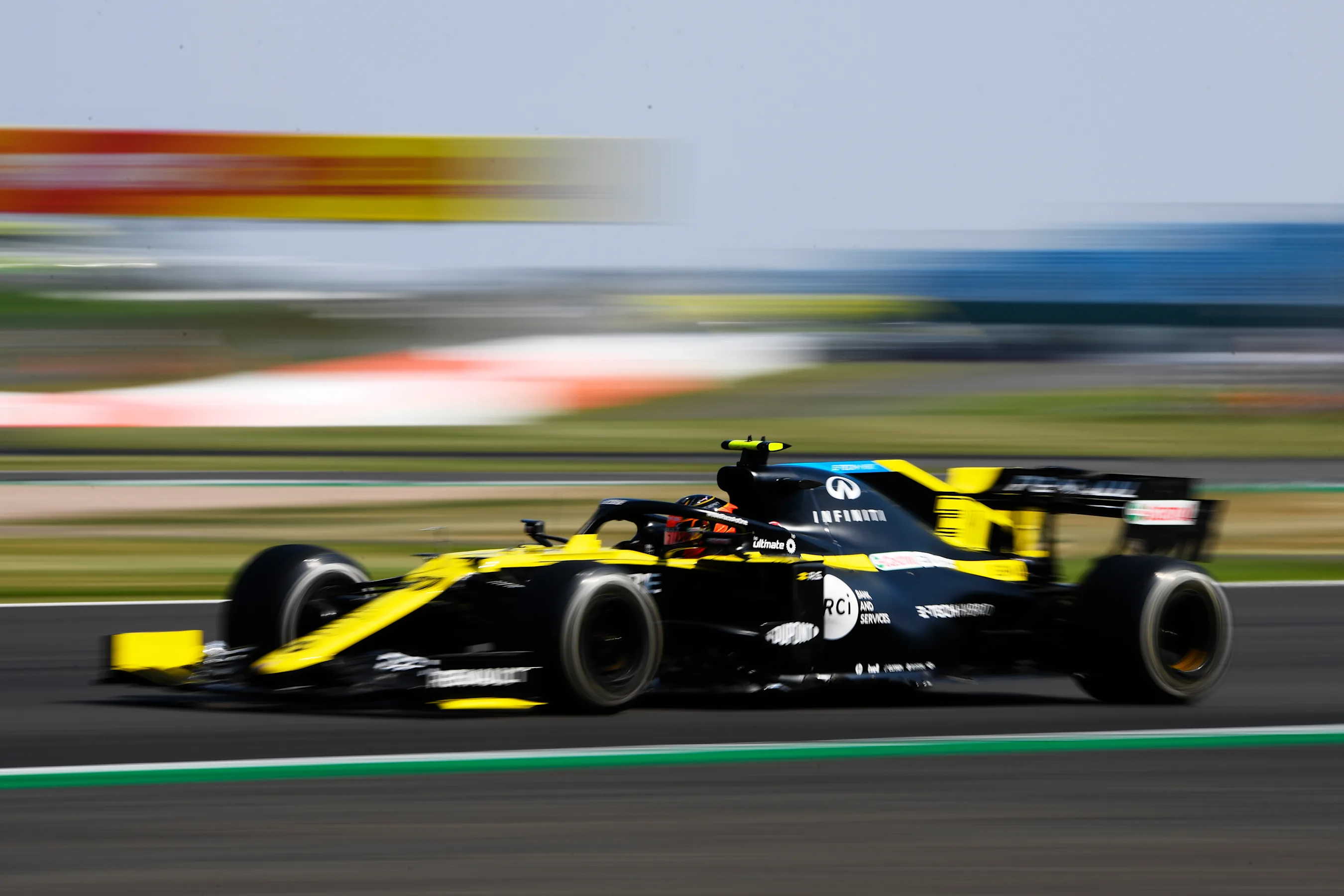 NORTHAMPTON, ENGLAND - AUGUST 09: Esteban Ocon of France driving the (31) Renault Sport Formula One