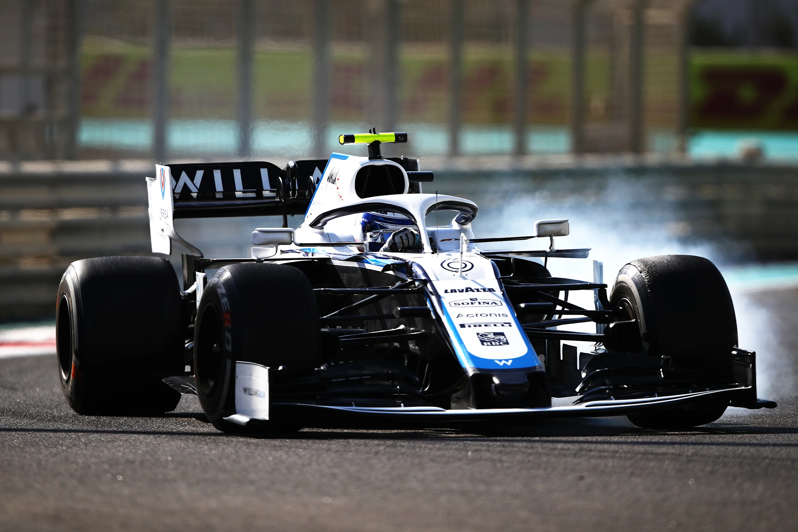 ABU DHABI, UNITED ARAB EMIRATES - DECEMBER 11: Nicholas Latifi of Canada driving the (6) Williams