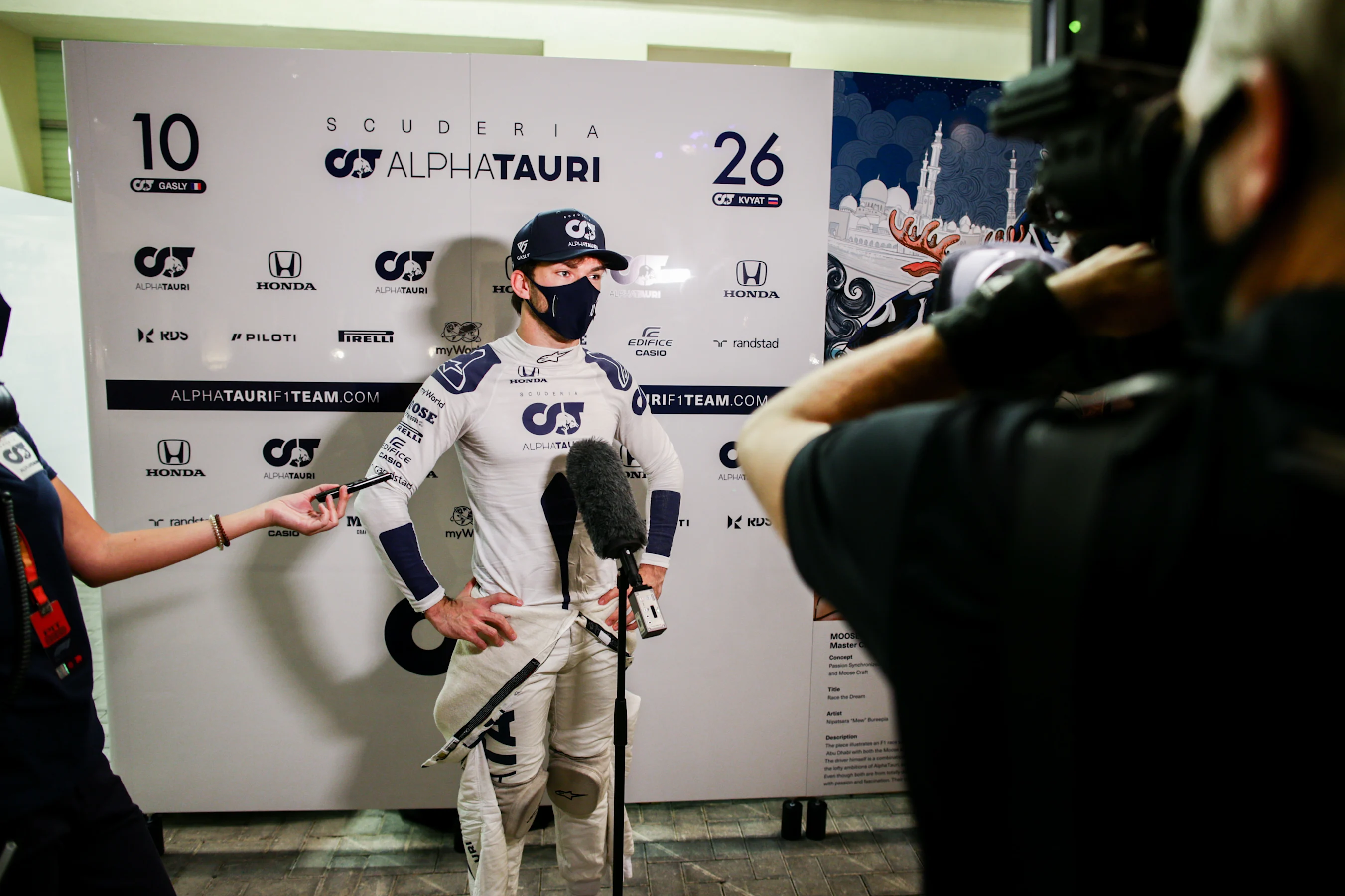ABU DHABI, UNITED ARAB EMIRATES - DECEMBER 11: Pierre Gasly of Scuderia AlphaTauri and France