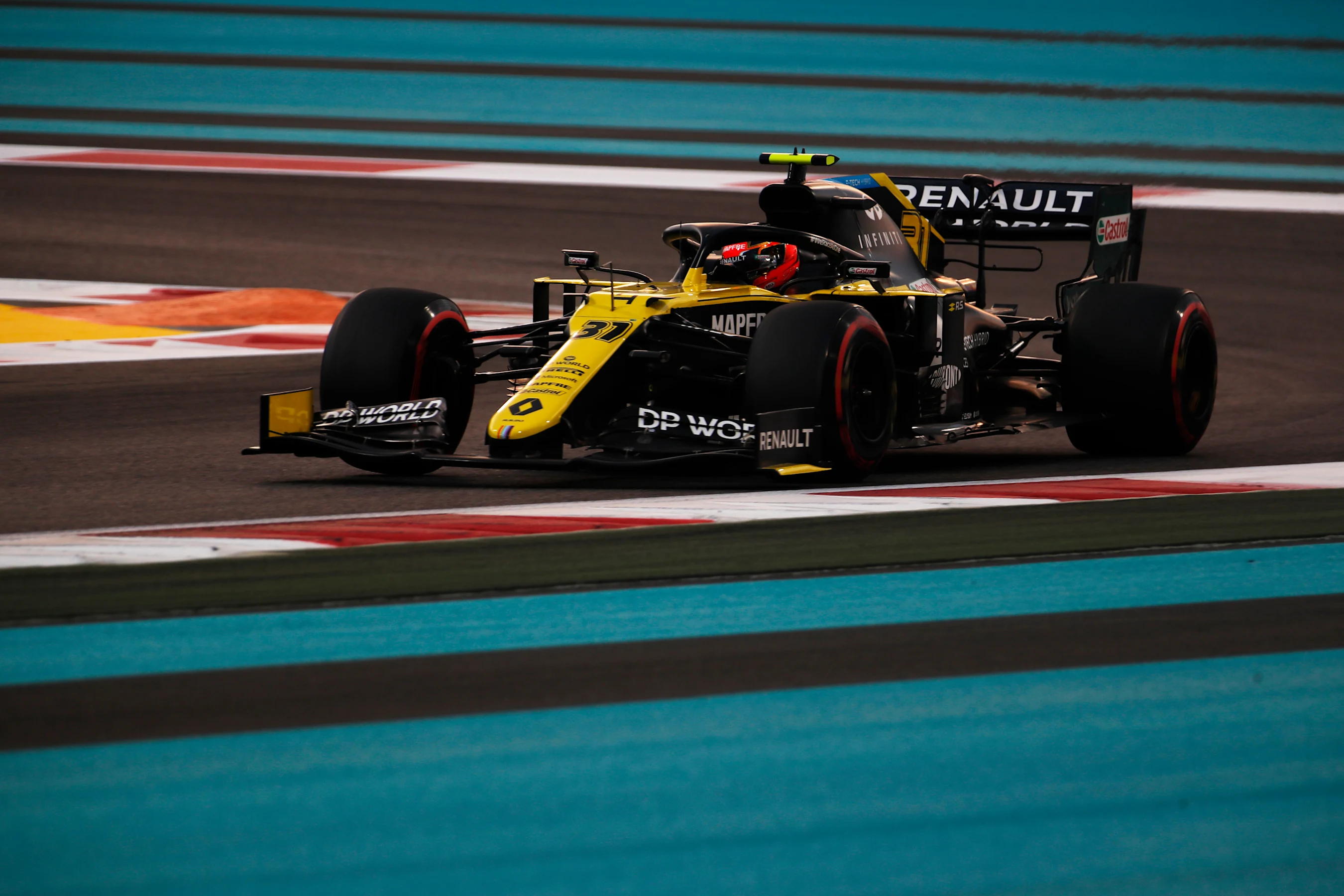 ABU DHABI, UNITED ARAB EMIRATES - DECEMBER 12: Esteban Ocon of France driving the (31) Renault