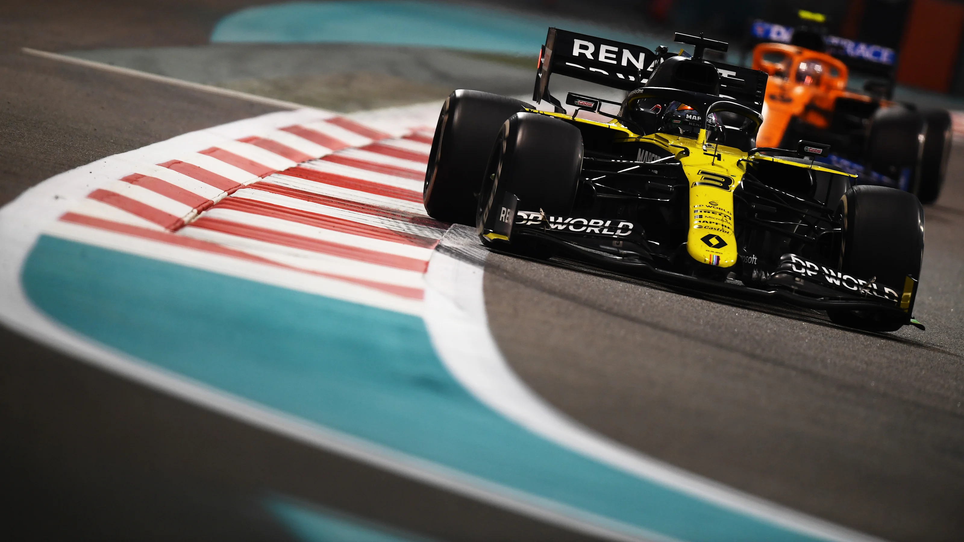 ABU DHABI, UNITED ARAB EMIRATES - DECEMBER 13: Daniel Ricciardo of Australia driving the (3)