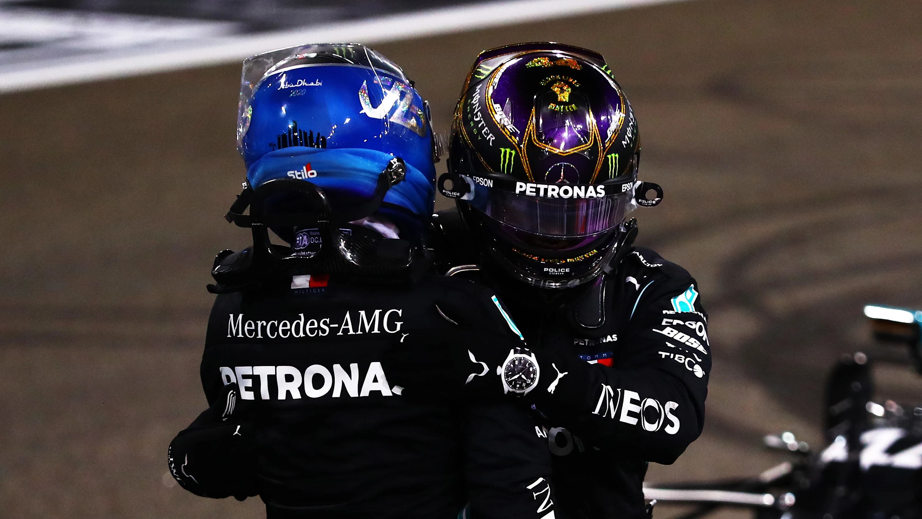 ABU DHABI, UNITED ARAB EMIRATES - DECEMBER 13: Second placed Valtteri Bottas of Finland and