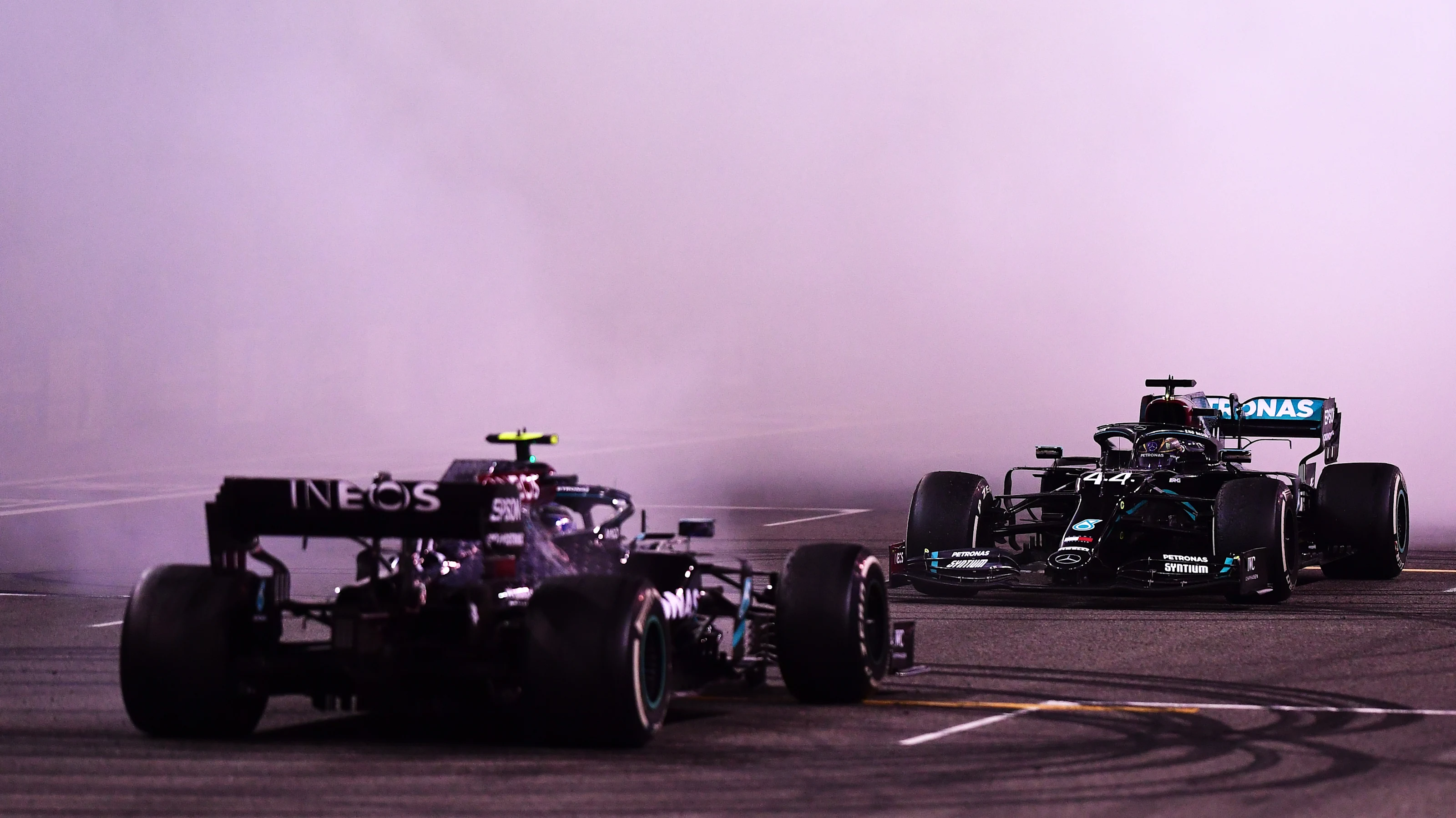 ABU DHABI, UNITED ARAB EMIRATES - DECEMBER 13: Second placed Valtteri Bottas of Finland and