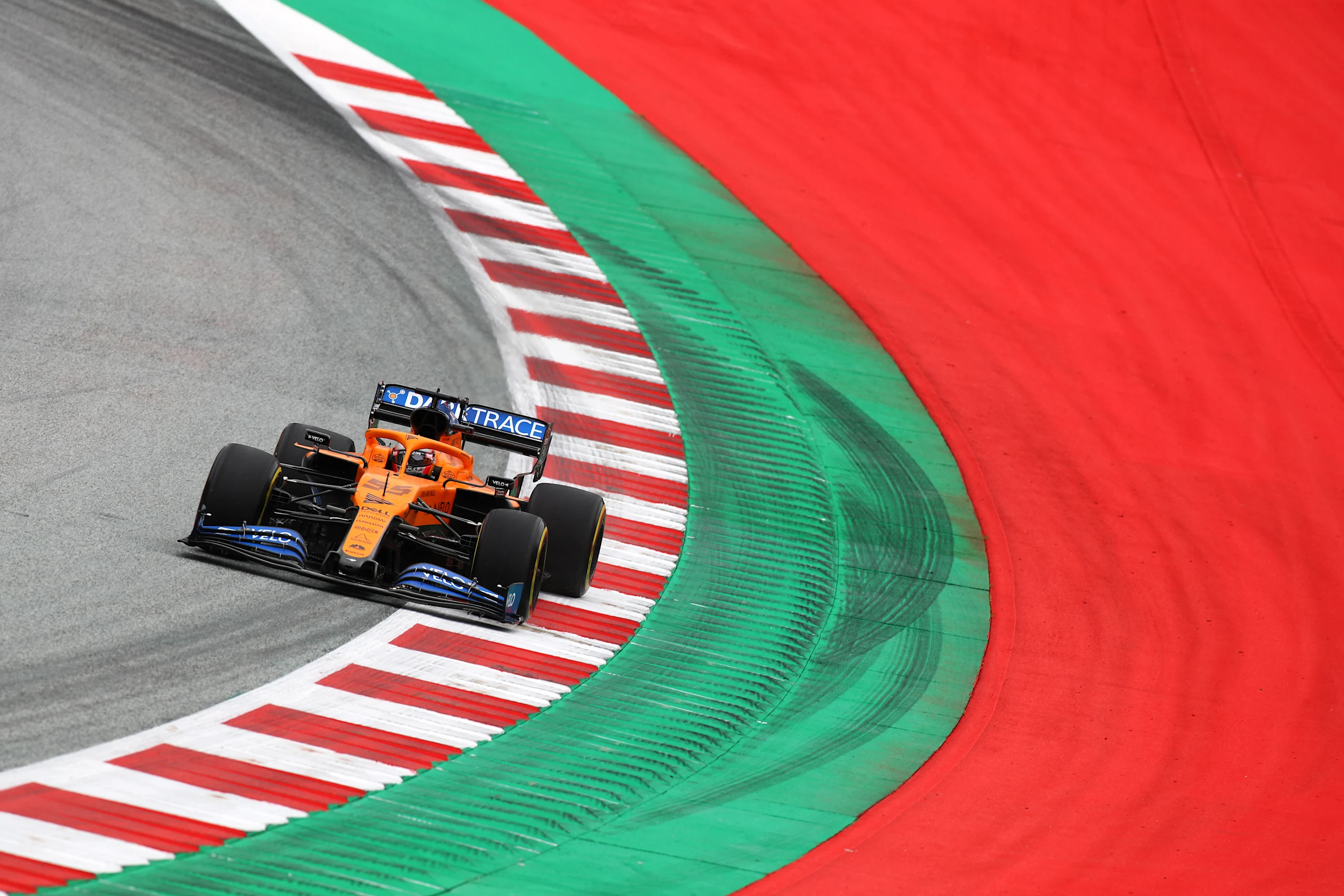 SPIELBERG, AUSTRIA - JULY 03: Carlos Sainz of Spain driving the (55) McLaren F1 Team MCL35 Renault