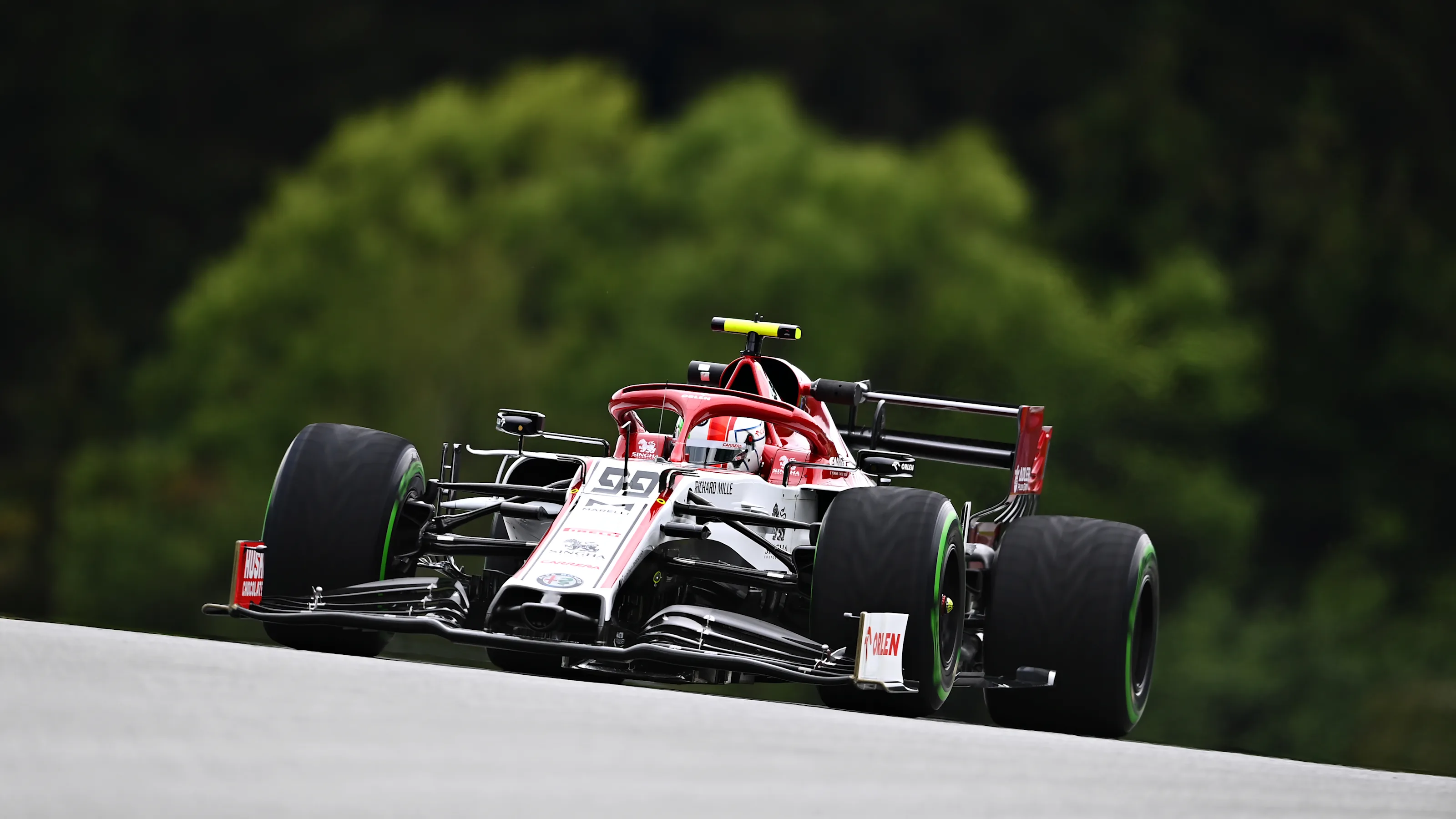 SPIELBERG, AUSTRIA - JULY 03: Antonio Giovinazzi of Italy driving the (99) Alfa Romeo Racing C39