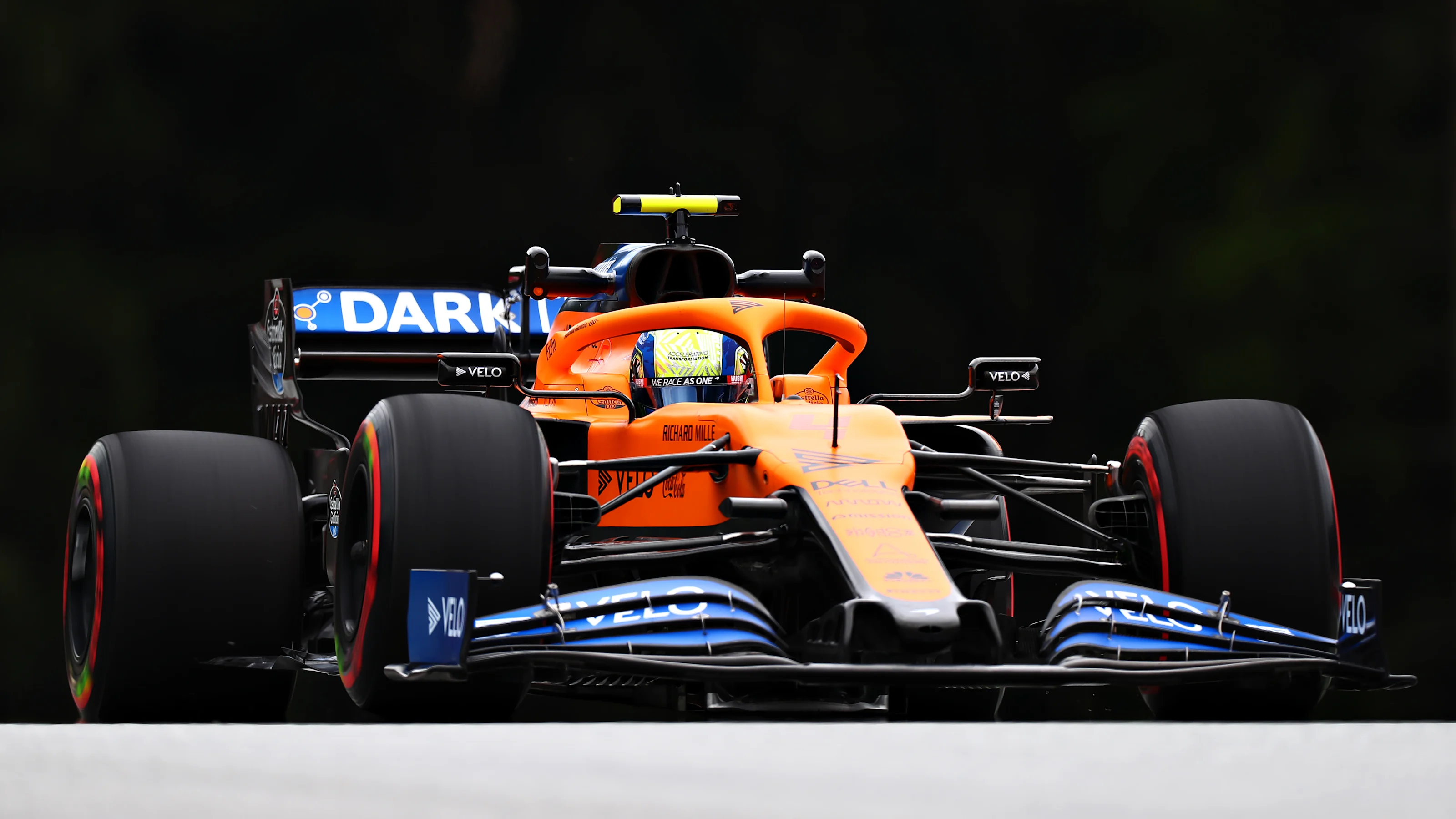 SPIELBERG, AUSTRIA - JULY 03: Lando Norris of Great Britain driving the (4) McLaren F1 Team MCL35