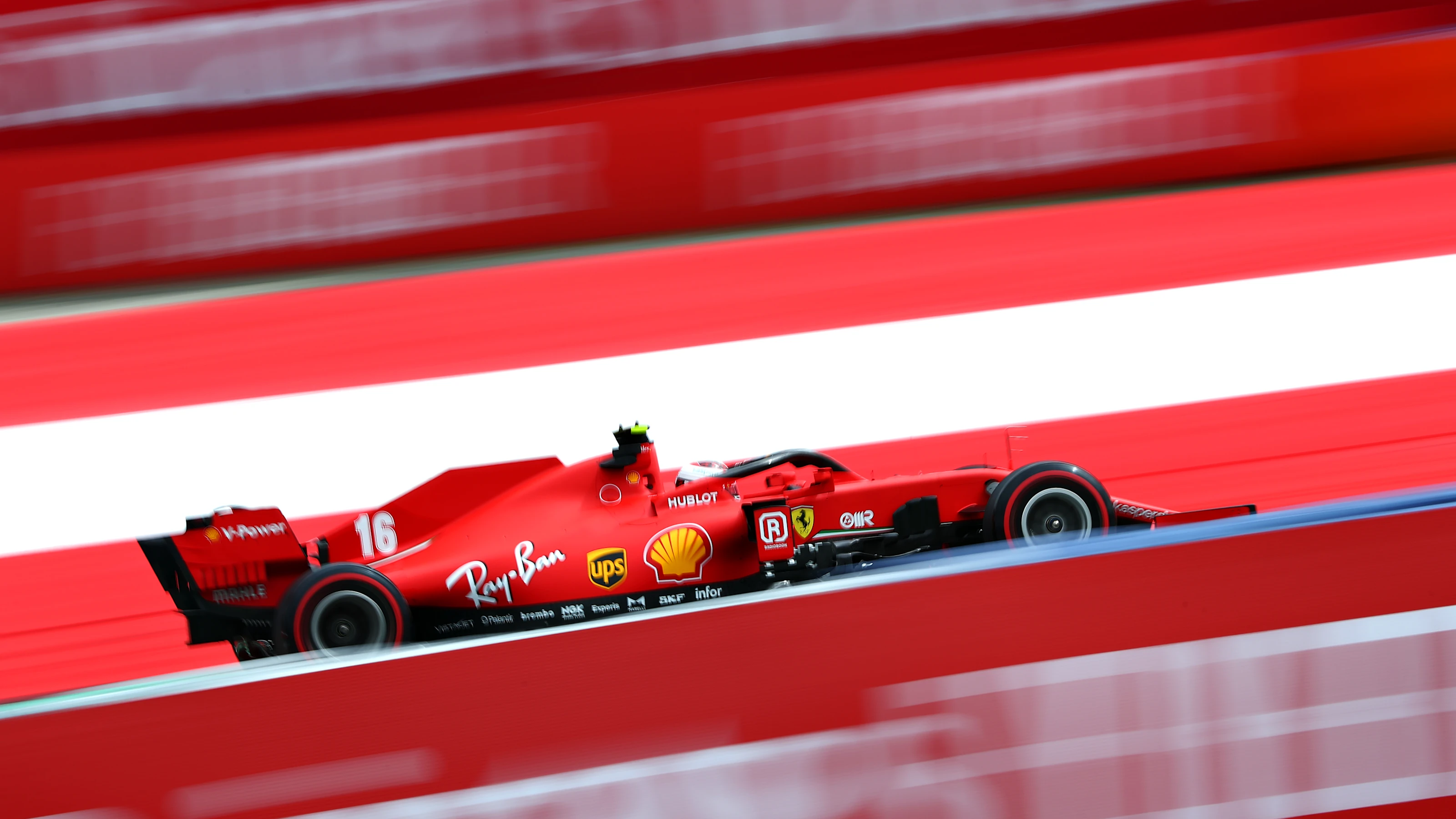 SPIELBERG, AUSTRIA - JULY 03: Charles Leclerc of Monaco driving the (16) Scuderia Ferrari SF1000 on