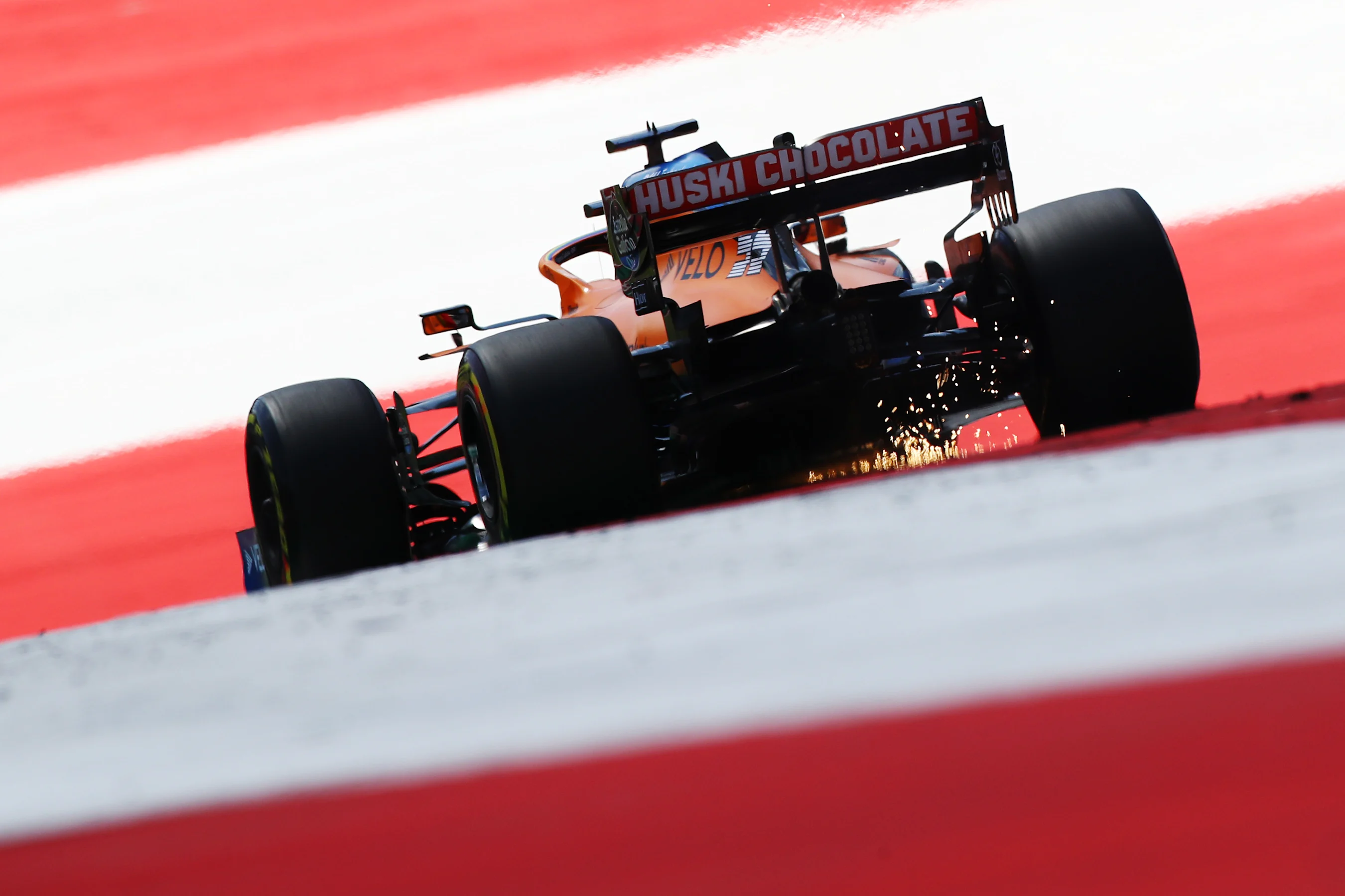 SPIELBERG, AUSTRIA - JULY 04: Carlos Sainz of Spain driving the (55) McLaren F1 Team MCL35 Renault