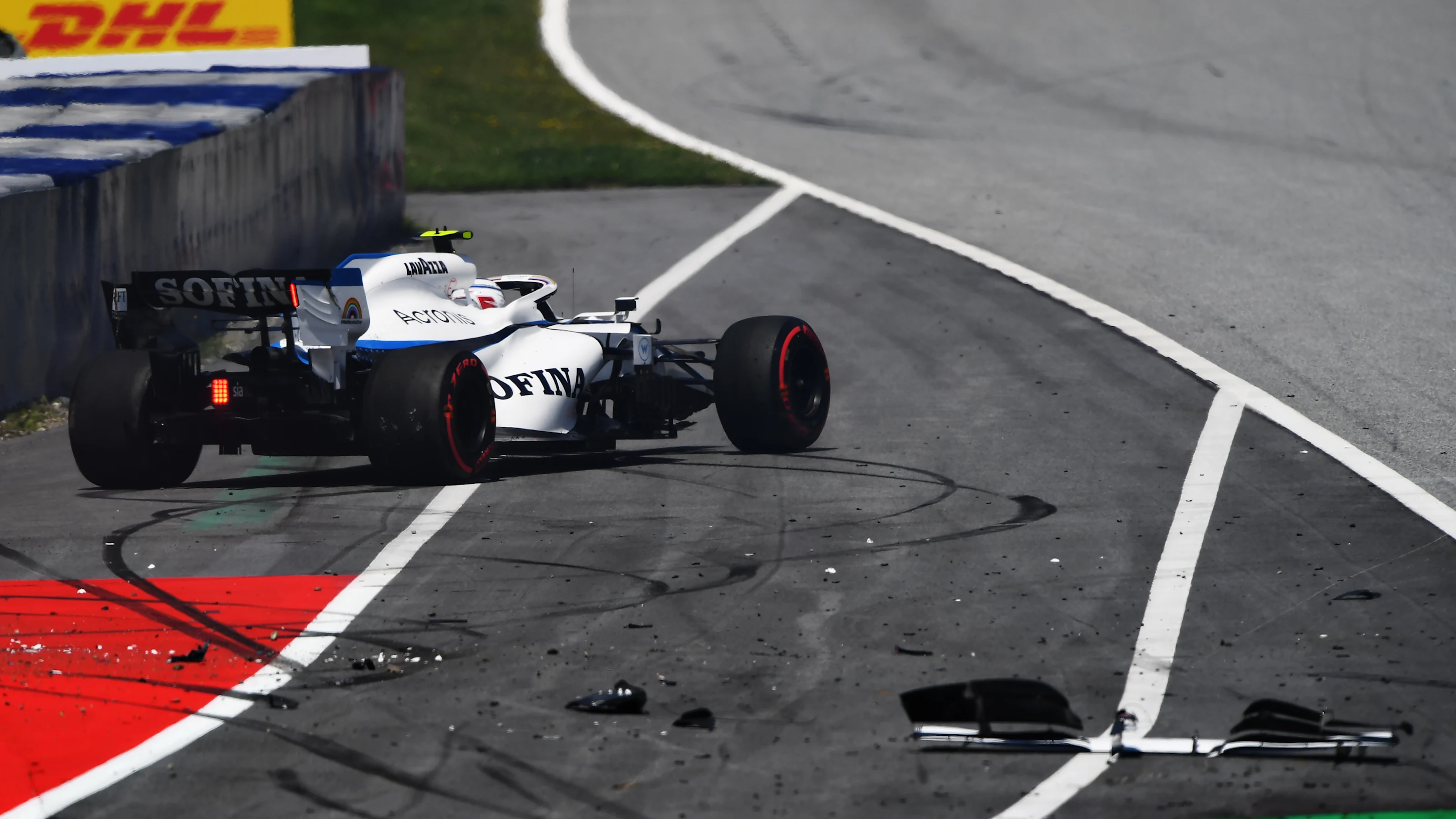 SPIELBERG, AUSTRIA - JULY 04: Nicholas Latifi of Canada driving the (6) Williams Racing FW43