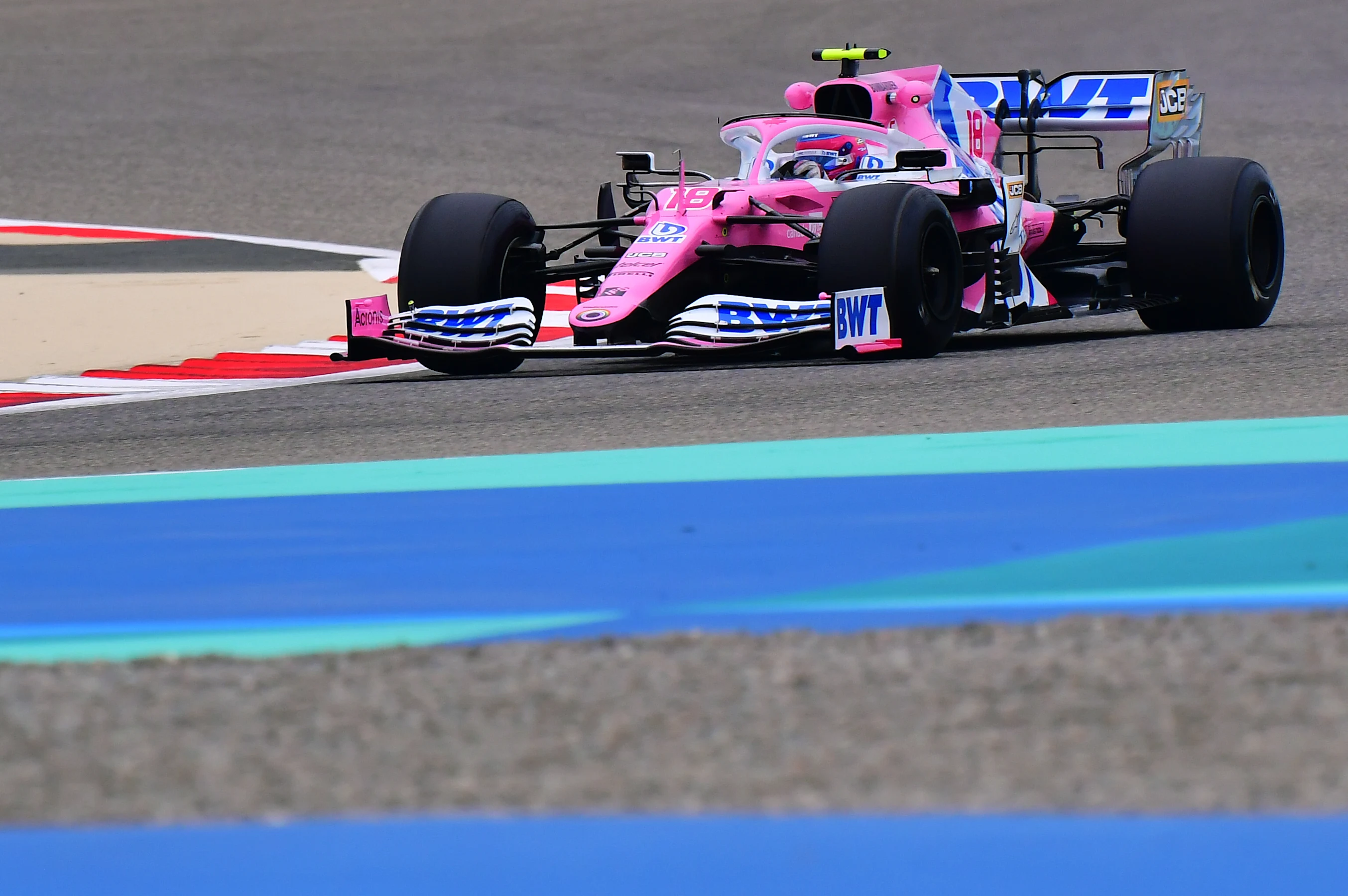 BAHRAIN, BAHRAIN - NOVEMBER 27: Lance Stroll of Canada driving the (18) Racing Point RP20 Mercedes