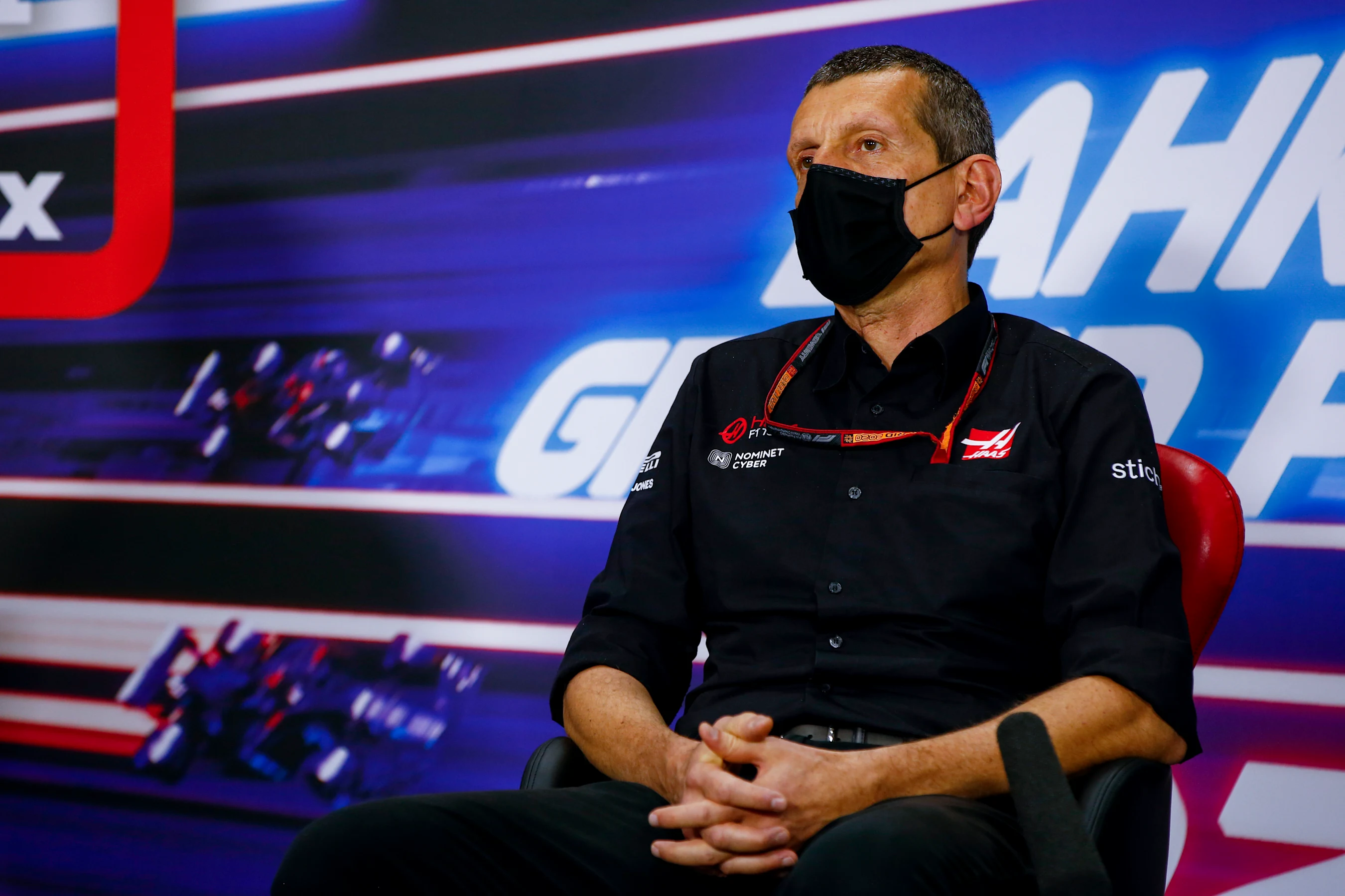 BAHRAIN, BAHRAIN - NOVEMBER 27: Haas F1 Team Principal Guenther Steiner talks in the Team