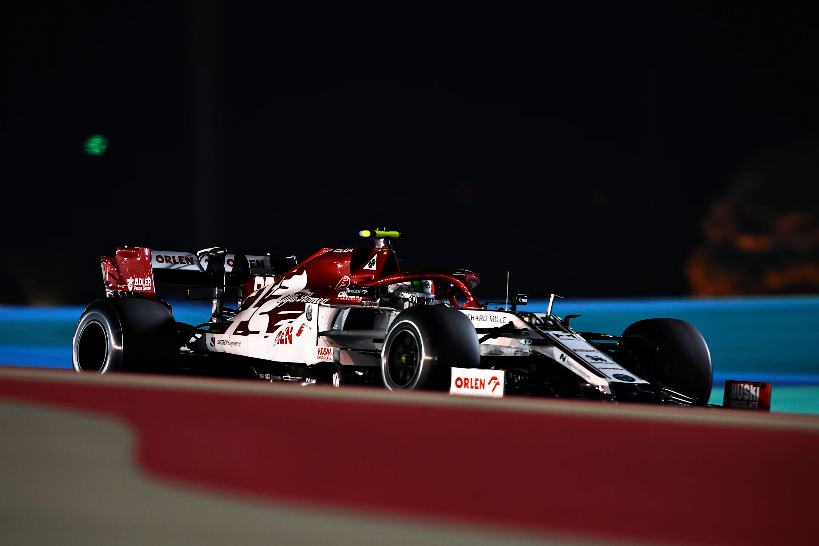 BAHRAIN, BAHRAIN - NOVEMBER 27: Antonio Giovinazzi of Italy driving the (99) Alfa Romeo Racing C39