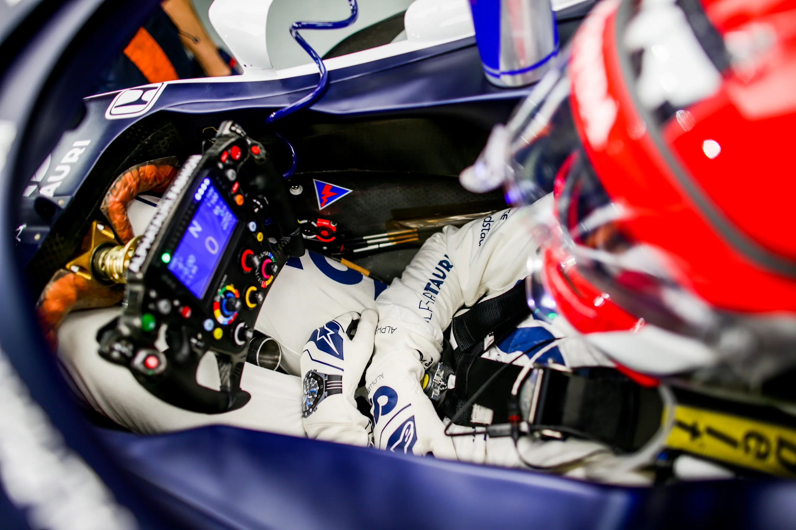 BAHRAIN, BAHRAIN - NOVEMBER 27: Daniil Kvyat of Scuderia AlphaTauri and Russia during practice