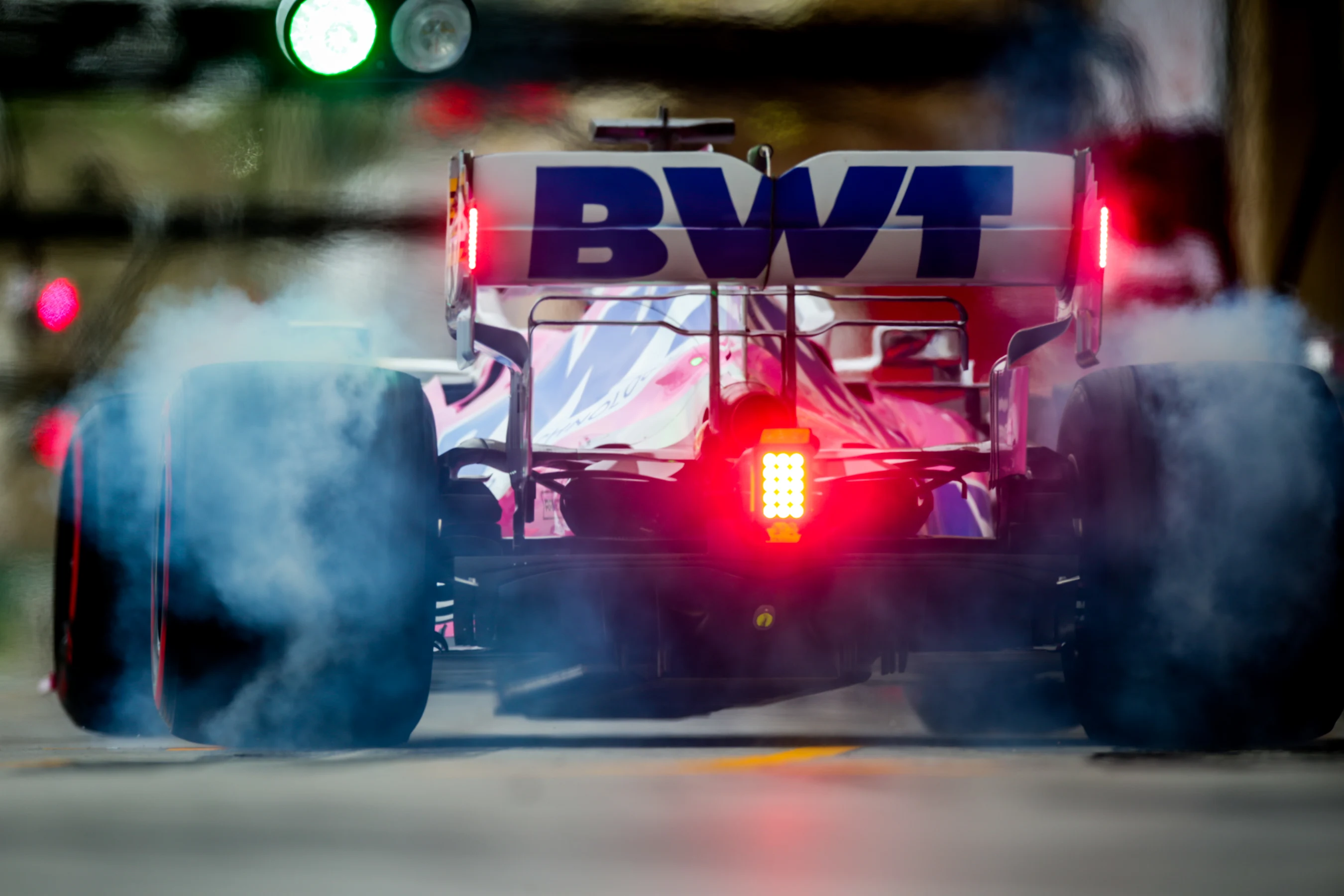 BAHRAIN, BAHRAIN - NOVEMBER 27: Sergio Perez of Mexico and Racing Point  during final practice