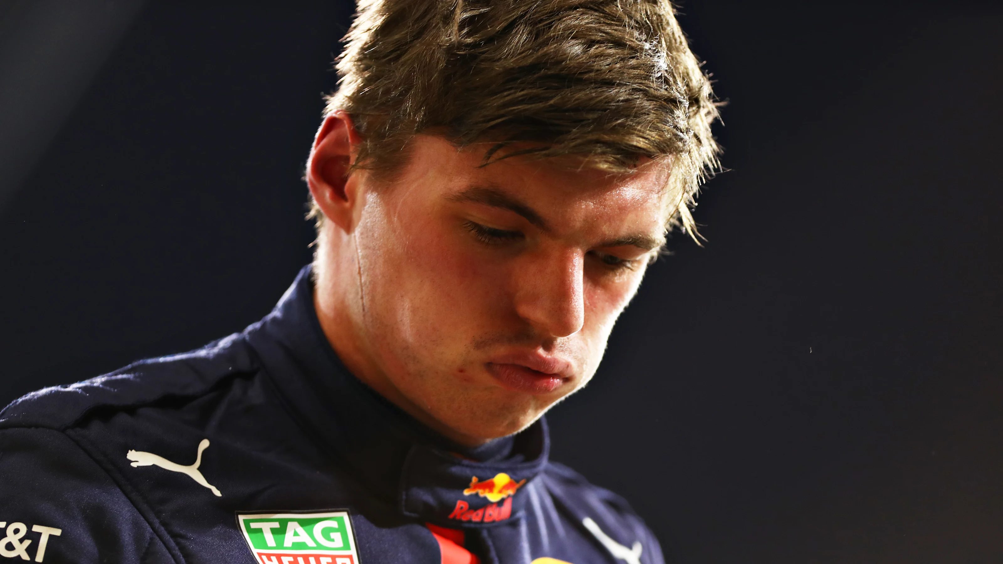 BAHRAIN, BAHRAIN - NOVEMBER 28: Third place qualifier Max Verstappen of Netherlands and Red Bull