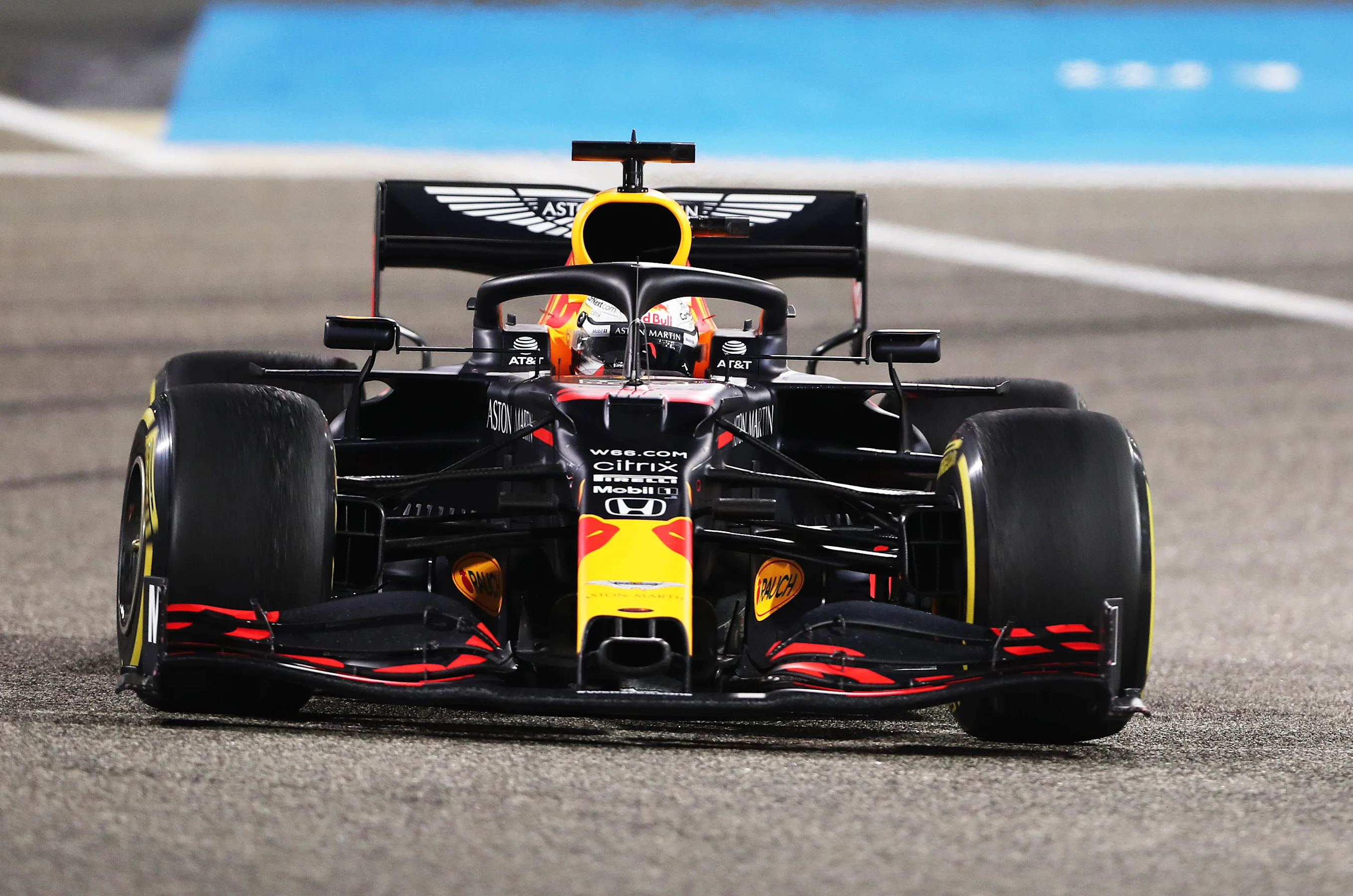 BAHRAIN, BAHRAIN - NOVEMBER 29: Max Verstappen of the Netherlands driving the (33) Aston Martin Red