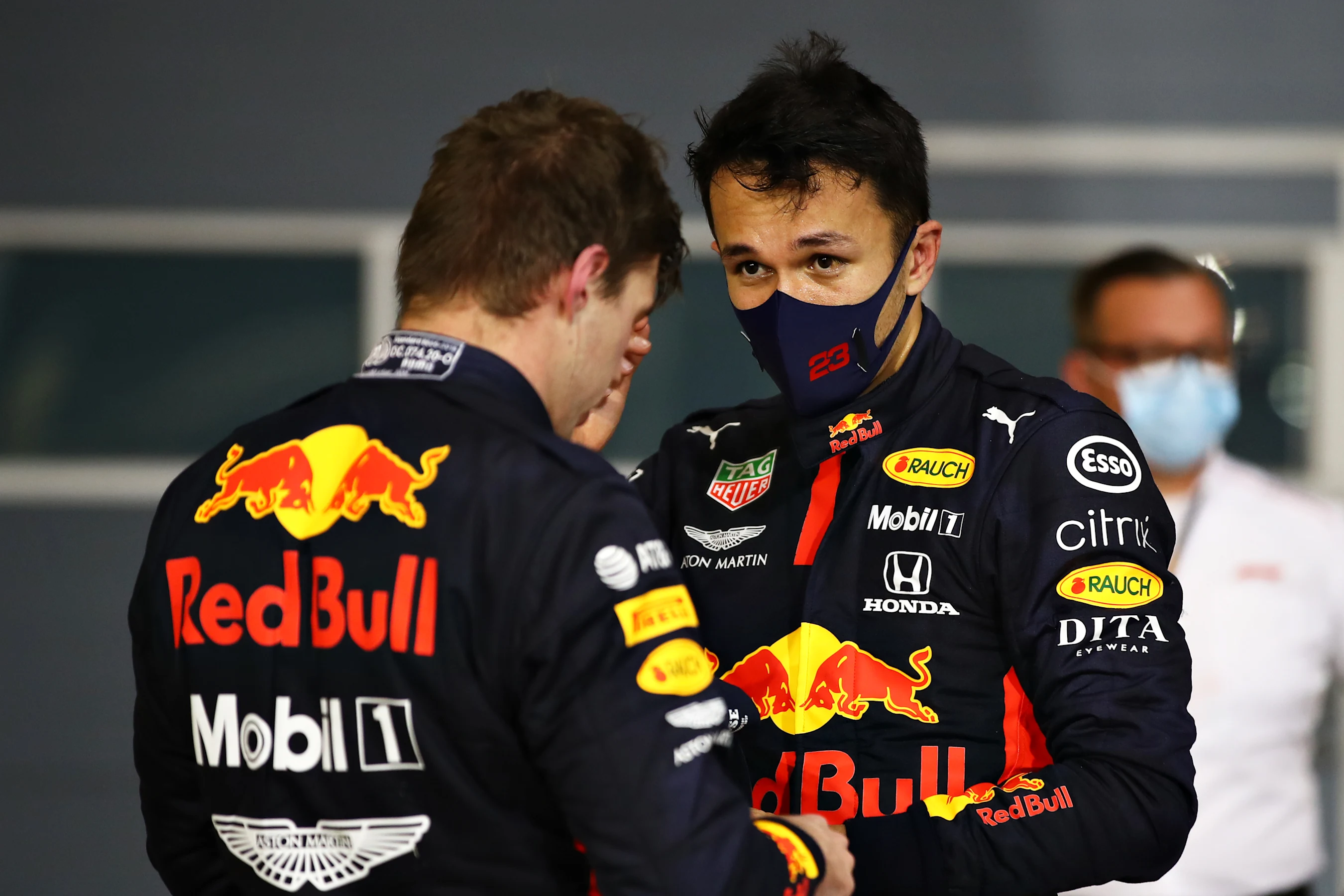 BAHRAIN, BAHRAIN - NOVEMBER 29: Second placed Max Verstappen of Netherlands and Red Bull Racing and