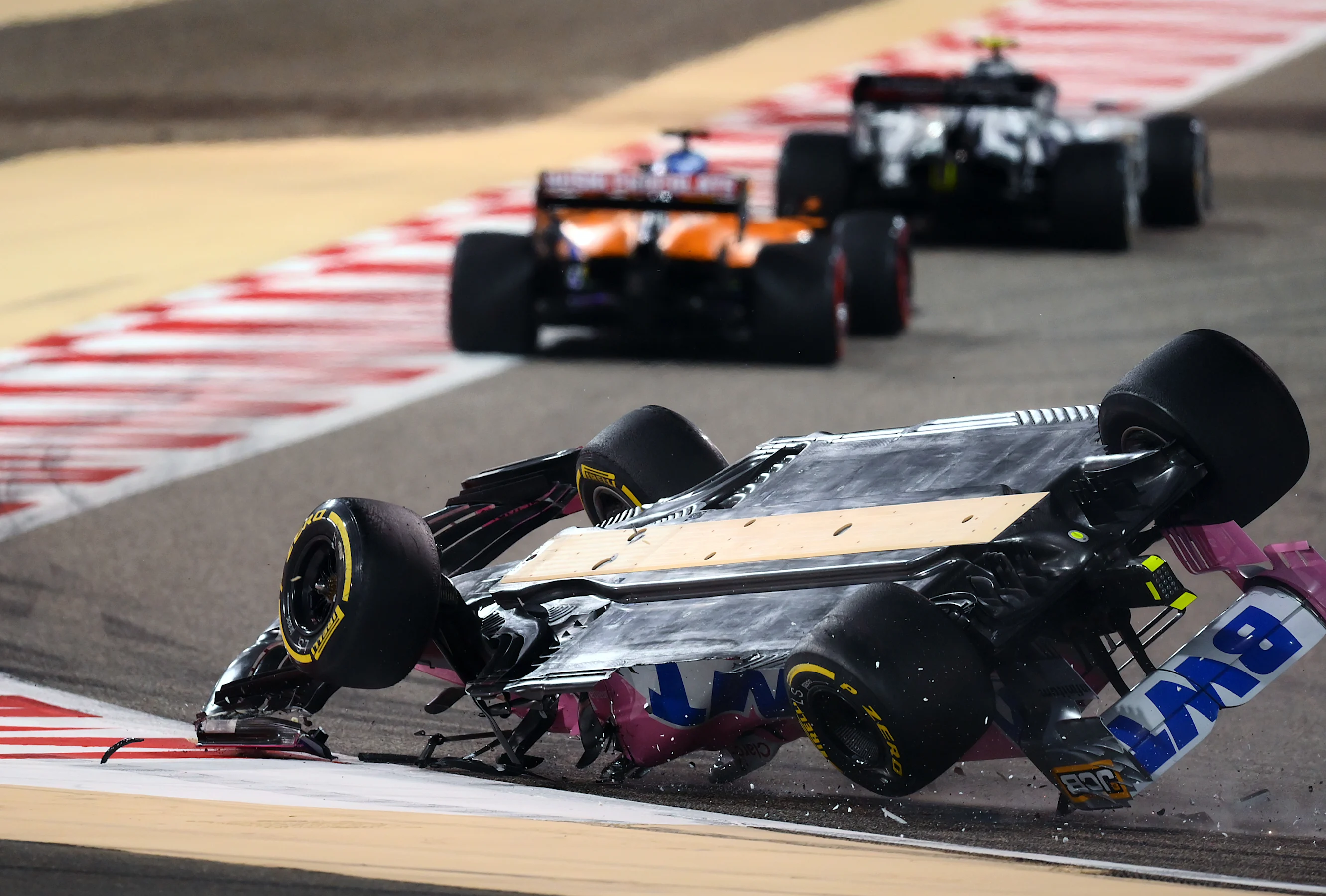 BAHRAIN, BAHRAIN - NOVEMBER 29: Lance Stroll of Canada driving the (18) Racing Point RP20 Mercedes