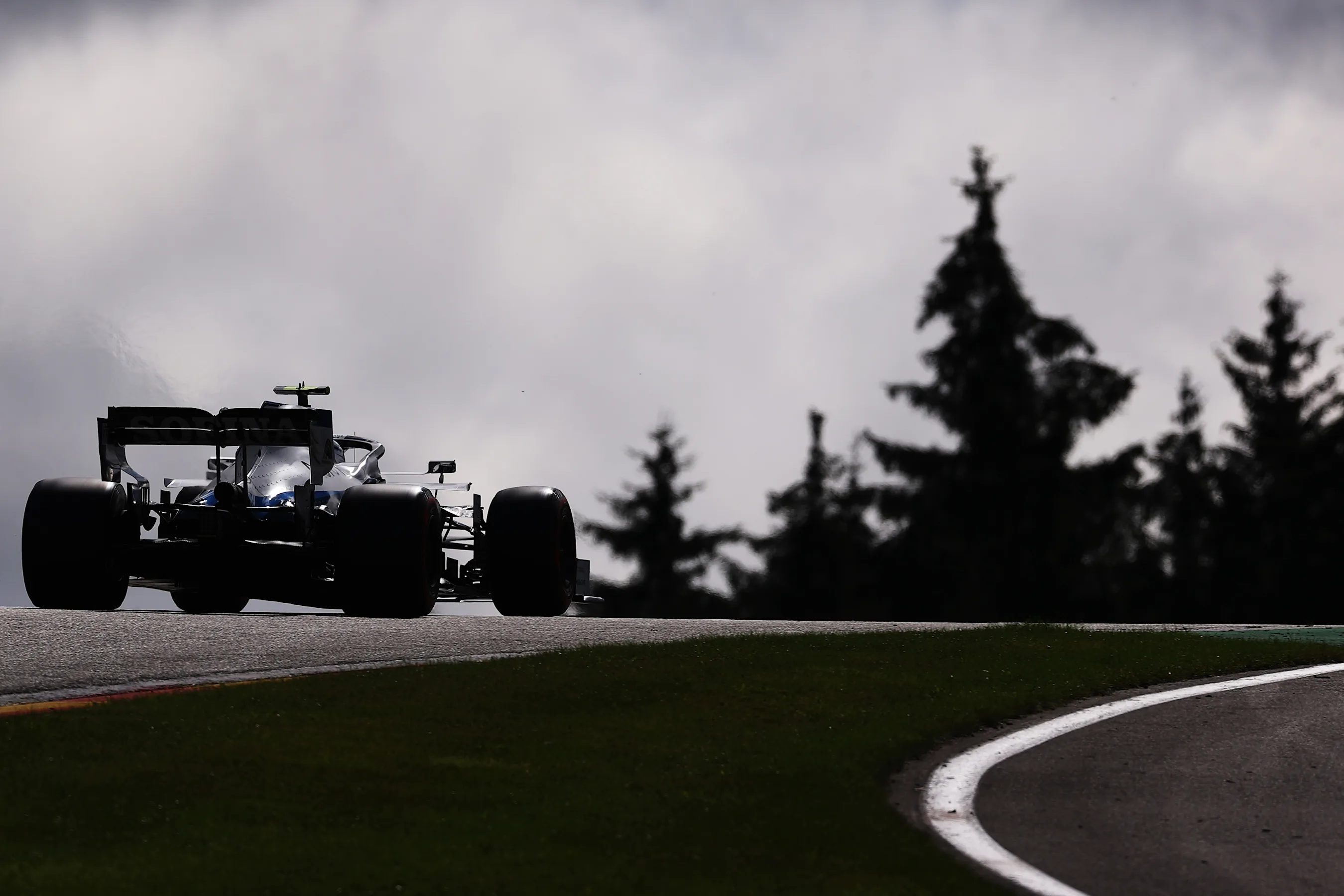 SPA, BELGIUM - AUGUST 29: Nicholas Latifi of Canada driving the (6) Williams Racing FW43 Mercedes