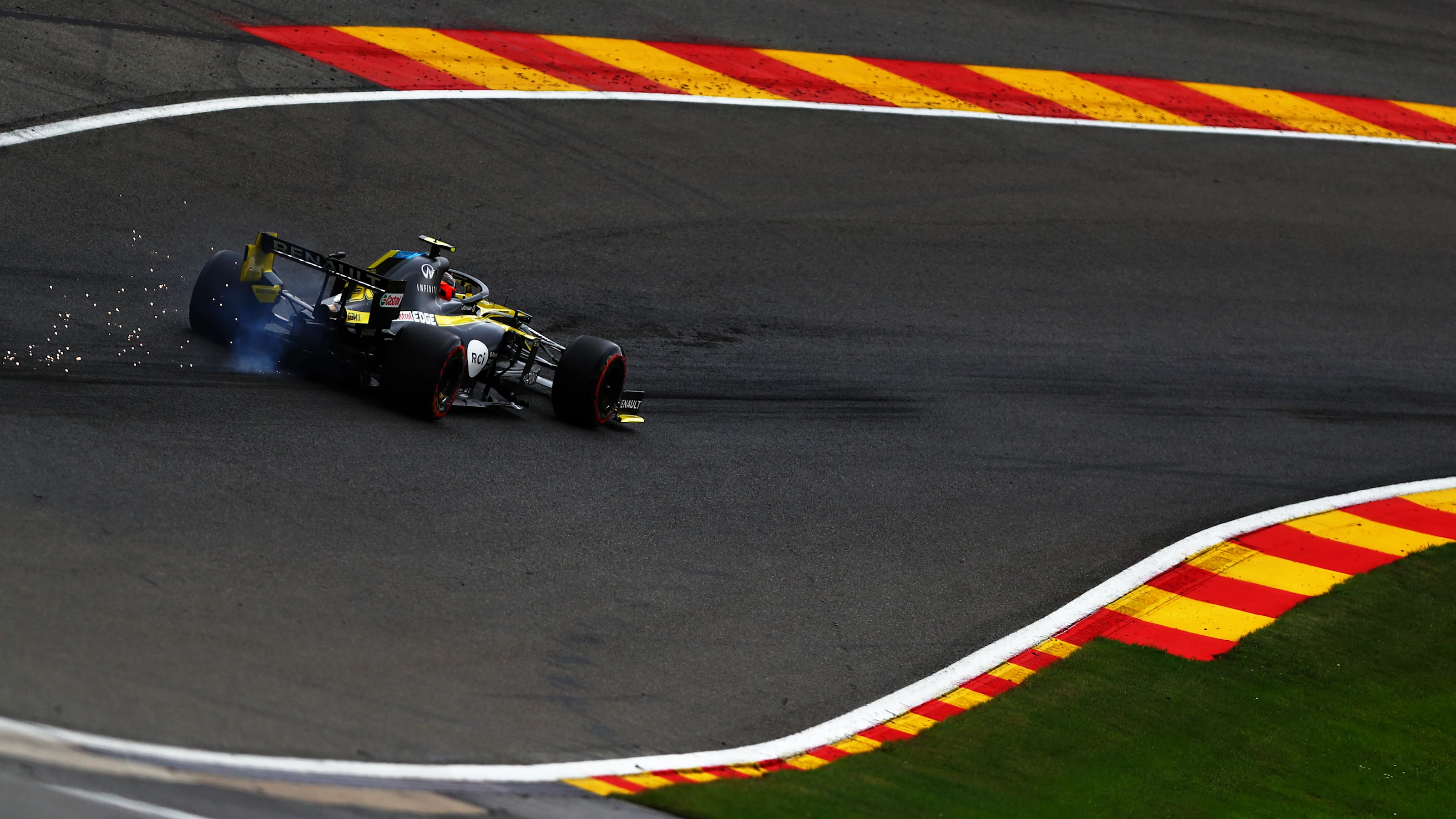SPA, BELGIUM - AUGUST 29: Esteban Ocon of France driving the (31) Renault Sport Formula One Team