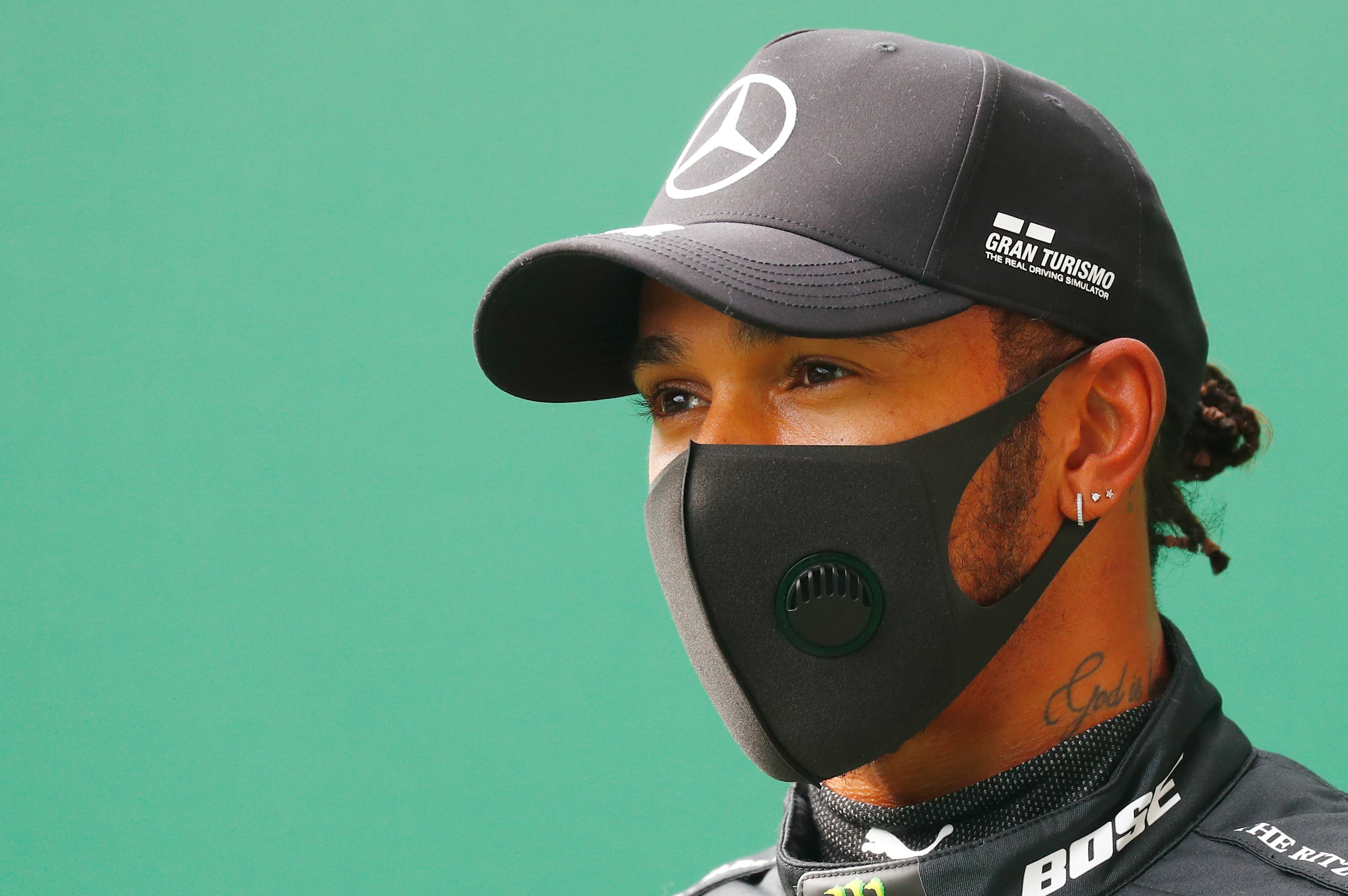 SPA, BELGIUM - AUGUST 29: Pole position qualifier Lewis Hamilton of Great Britain and Mercedes GP