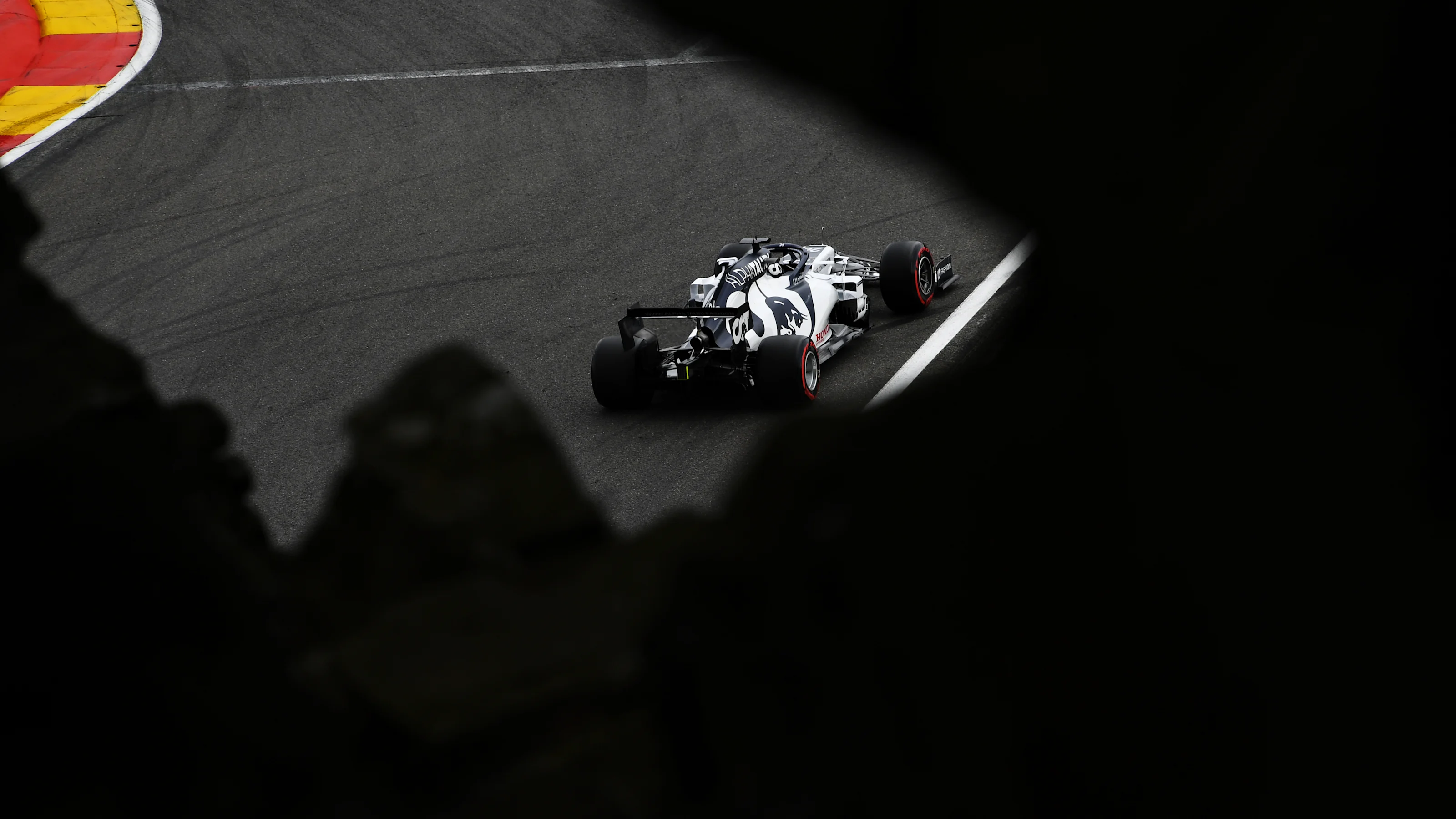 SPA, BELGIUM - AUGUST 29: Daniil Kvyat of Russia driving the (26) Scuderia AlphaTauri AT01 Honda on