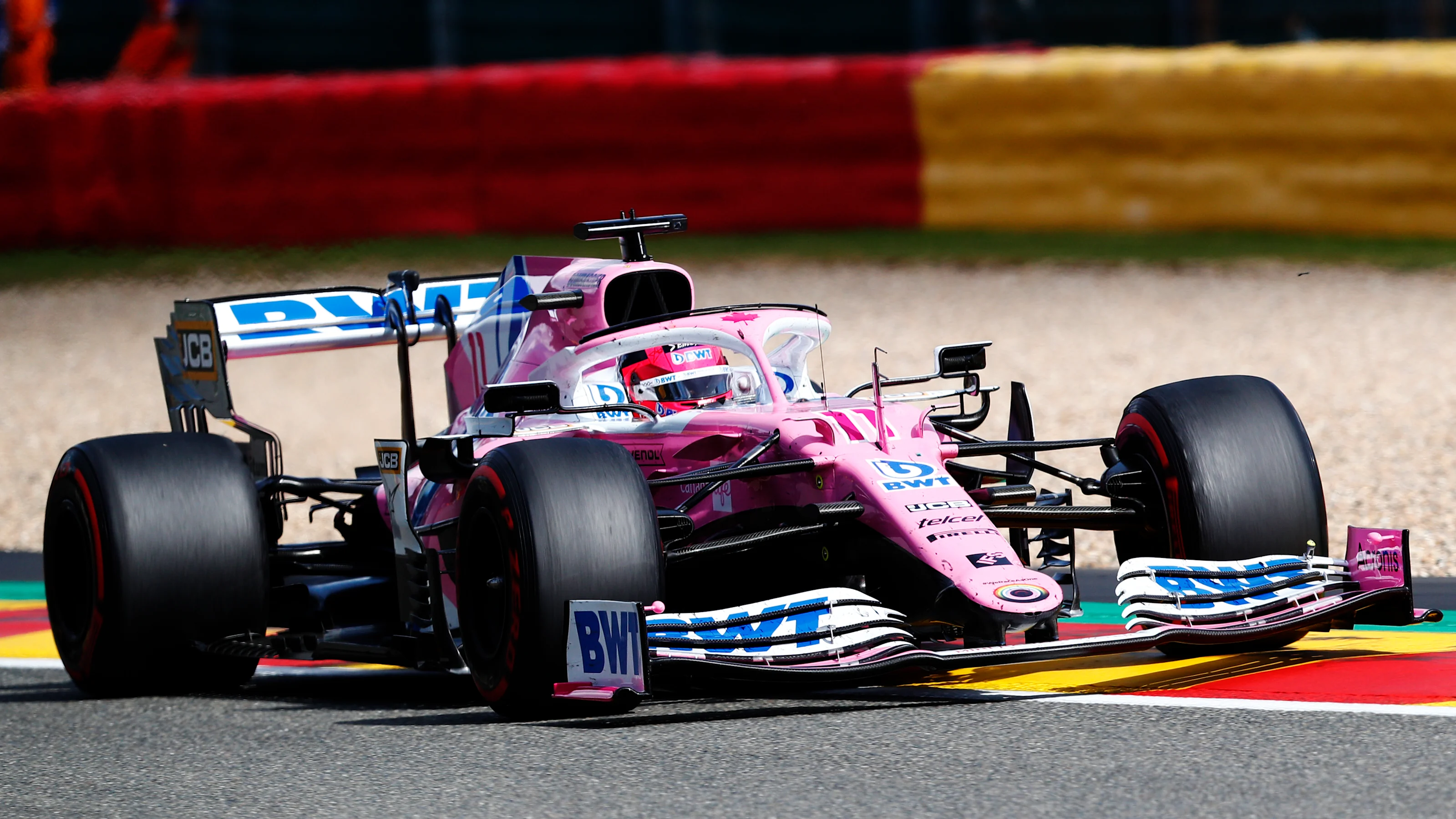 SPA, BELGIUM - AUGUST 30: Sergio Perez of Mexico driving the (11) Racing Point RP20 Mercedes on