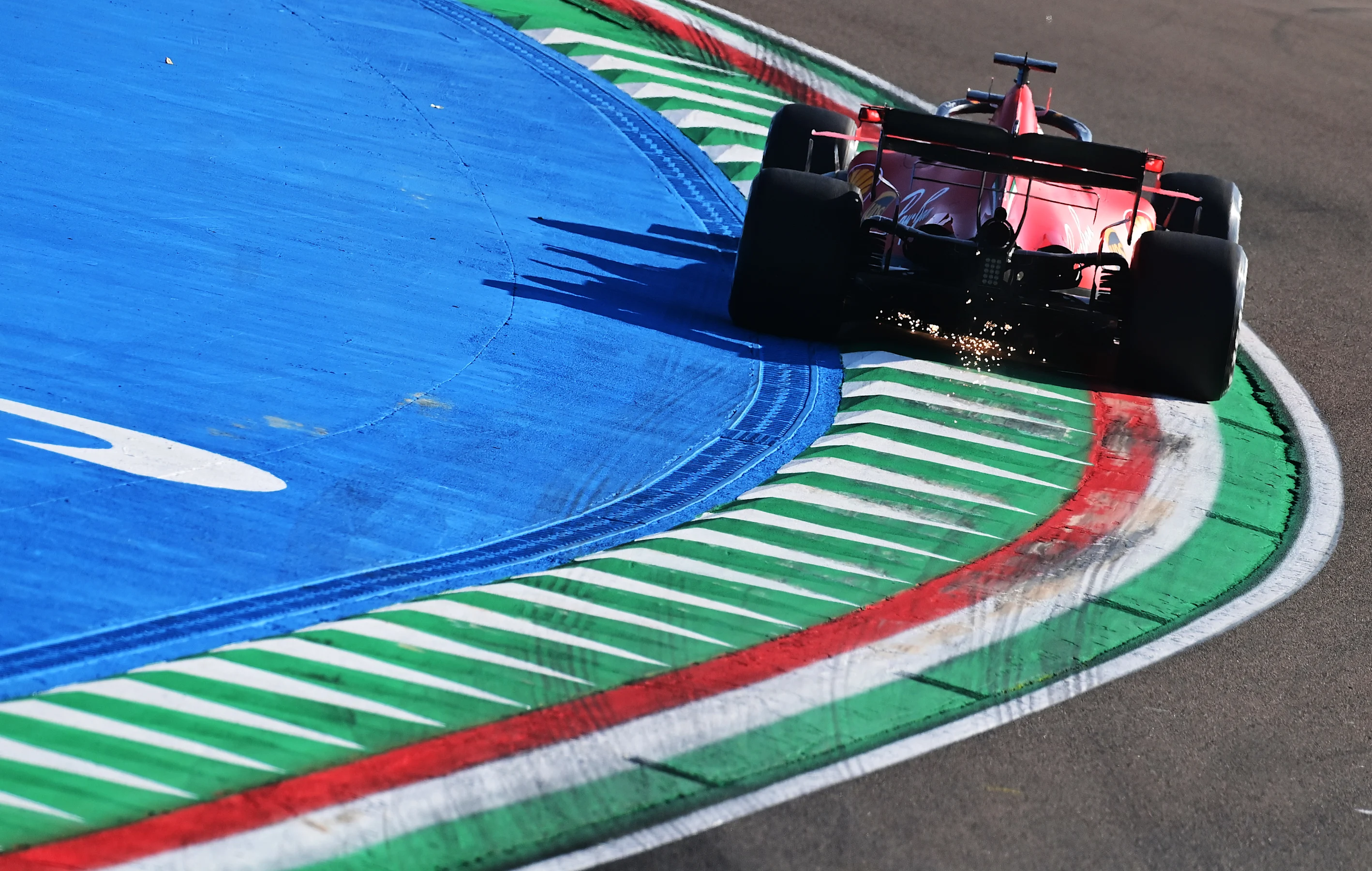 IMOLA, ITALY - OCTOBER 31: Sebastian Vettel of Germany driving the (5) Scuderia Ferrari SF1000 on