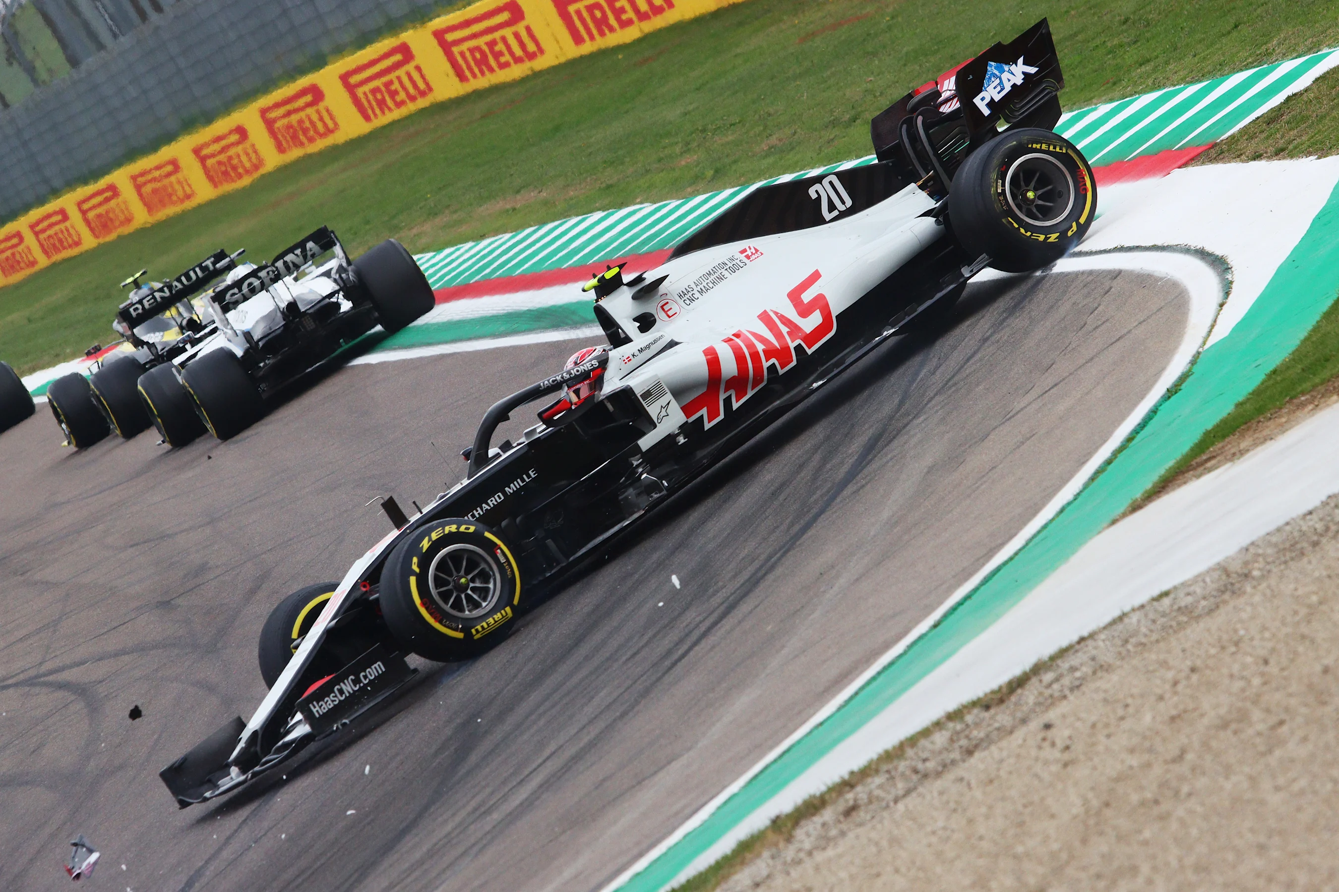 IMOLA, ITALY - NOVEMBER 01: Kevin Magnussen of Denmark driving the (20) Haas F1 Team VF-20 Ferrari