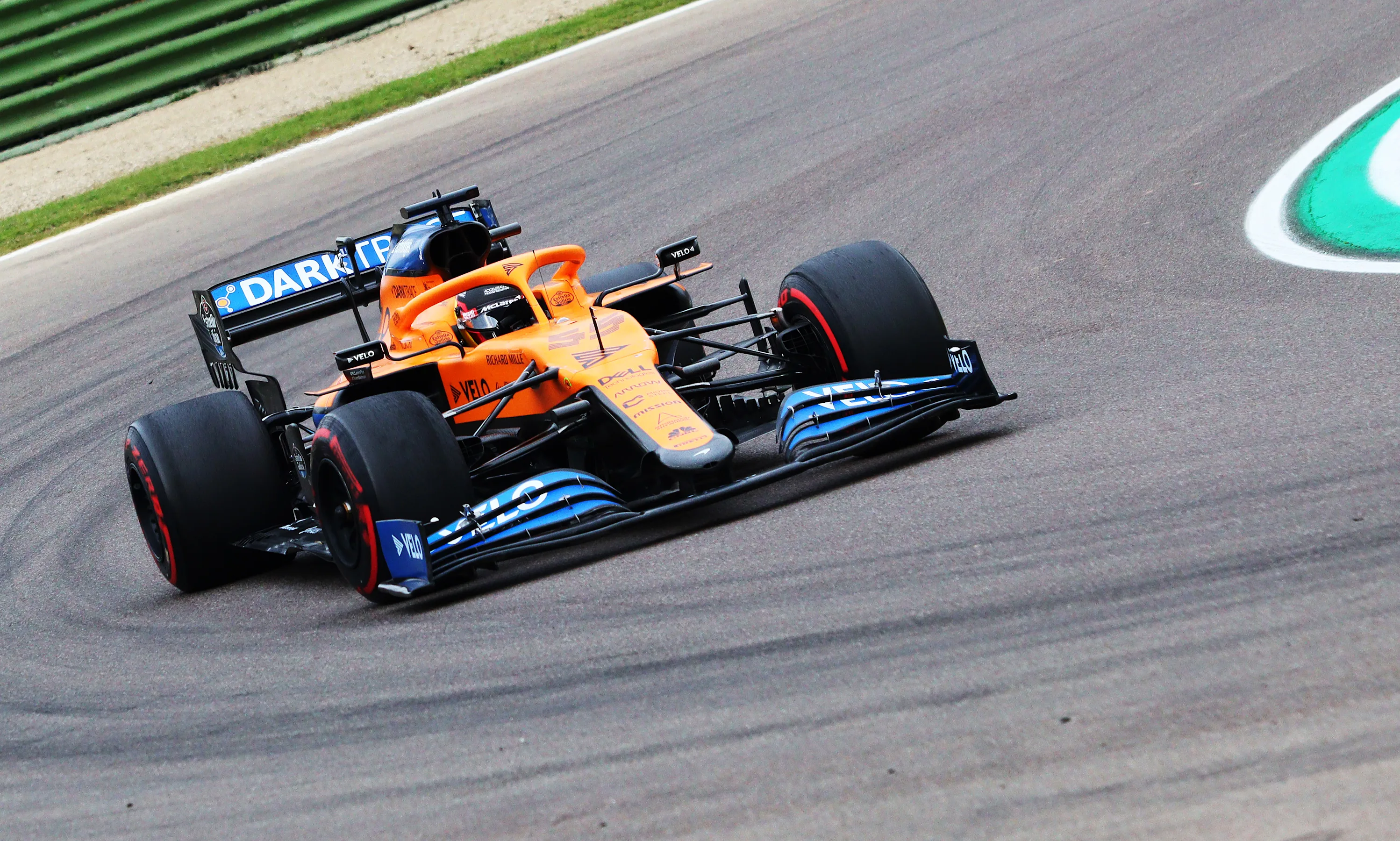 IMOLA, ITALY - NOVEMBER 01: Carlos Sainz of Spain driving the (55) McLaren F1 Team MCL35 Renault on